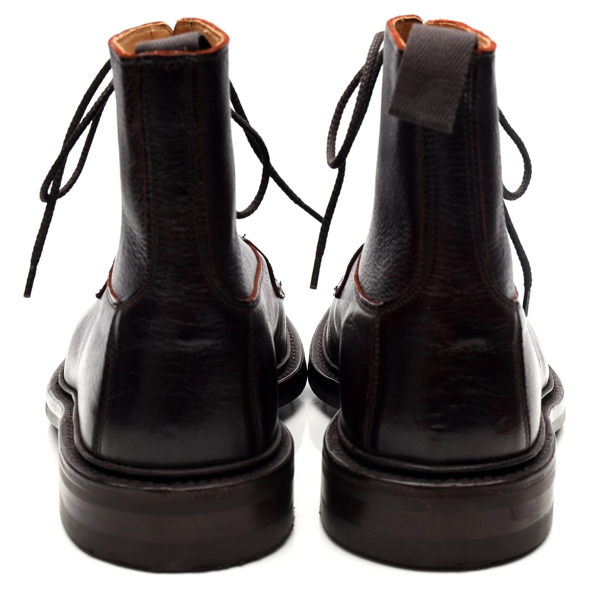 'Grassmere' Dark Brown Kudu Leather Derby Boots UK 9 - Image 4