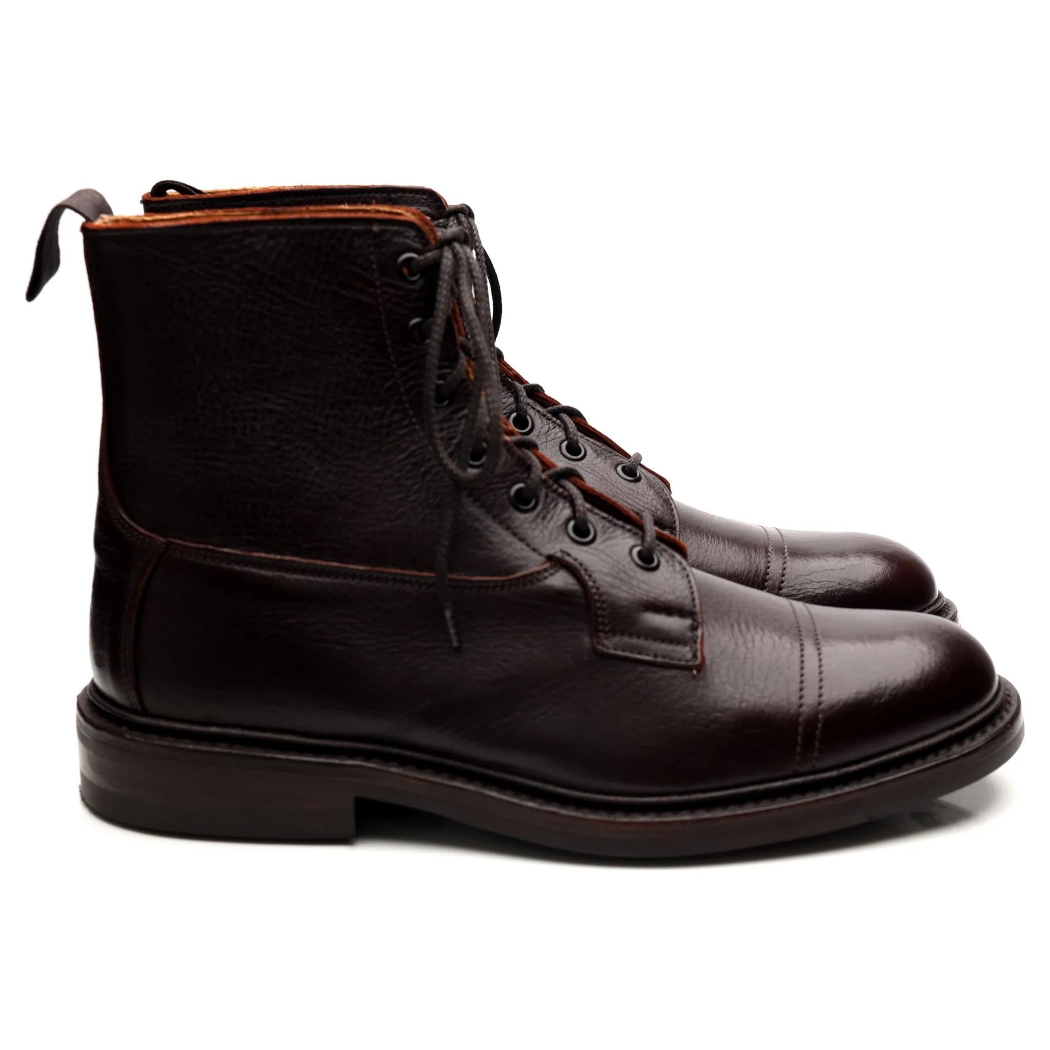 'Grassmere' Dark Brown Kudu Leather Derby Boots UK 9 - Image 6