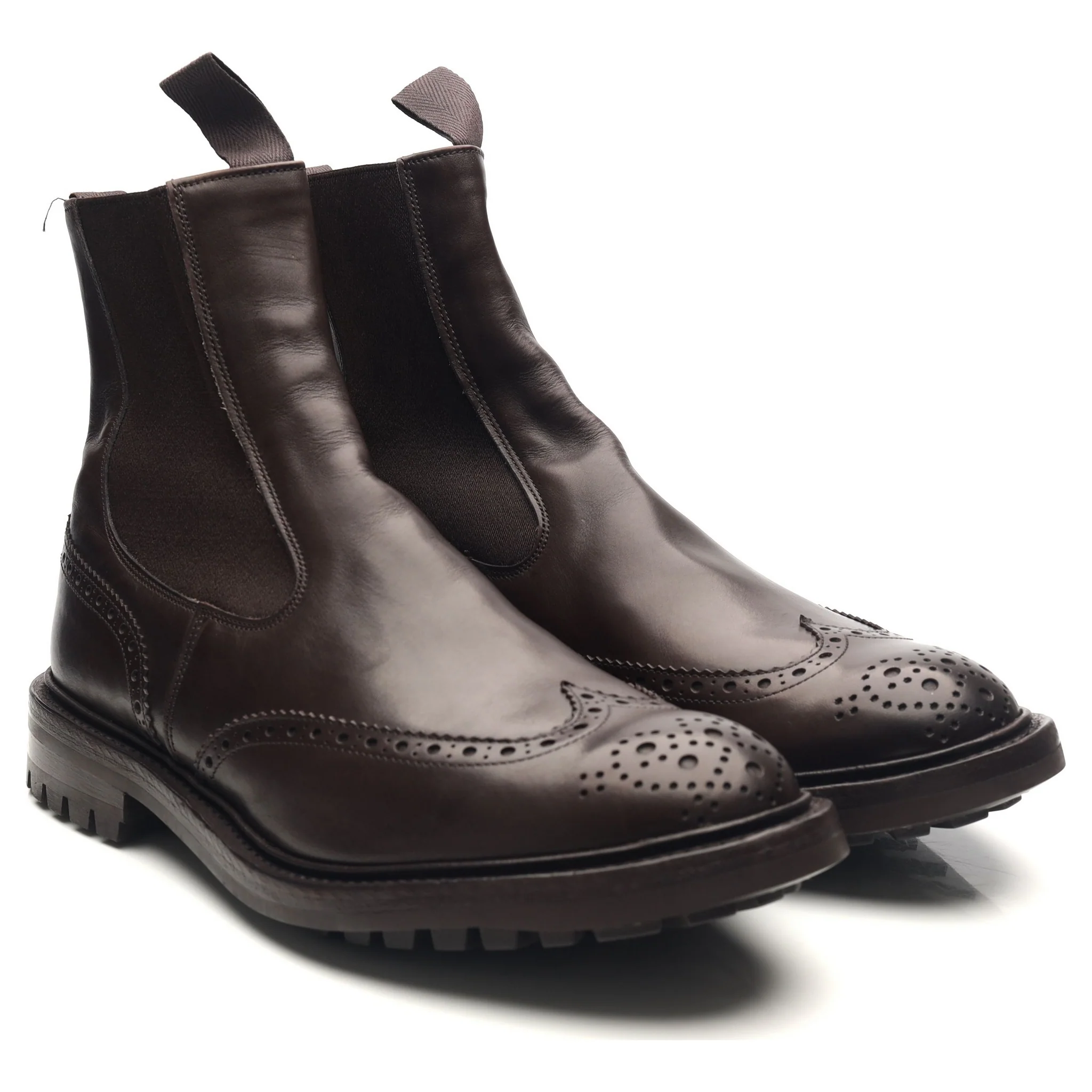 'Henry' Dark Brown Leather Dealer Boots UK 11 - Image 7