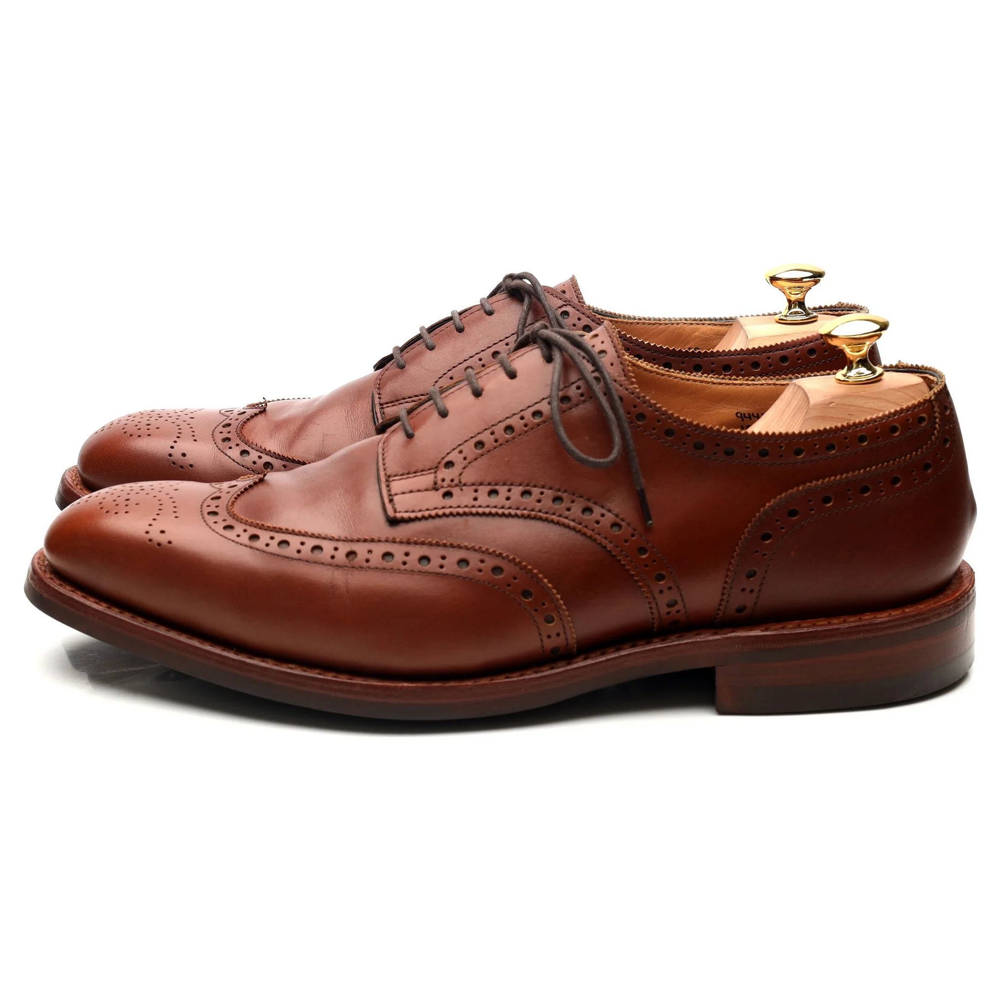 'Newbury' Tan Brown Leather Derby Brogues UK 11 - Image 2