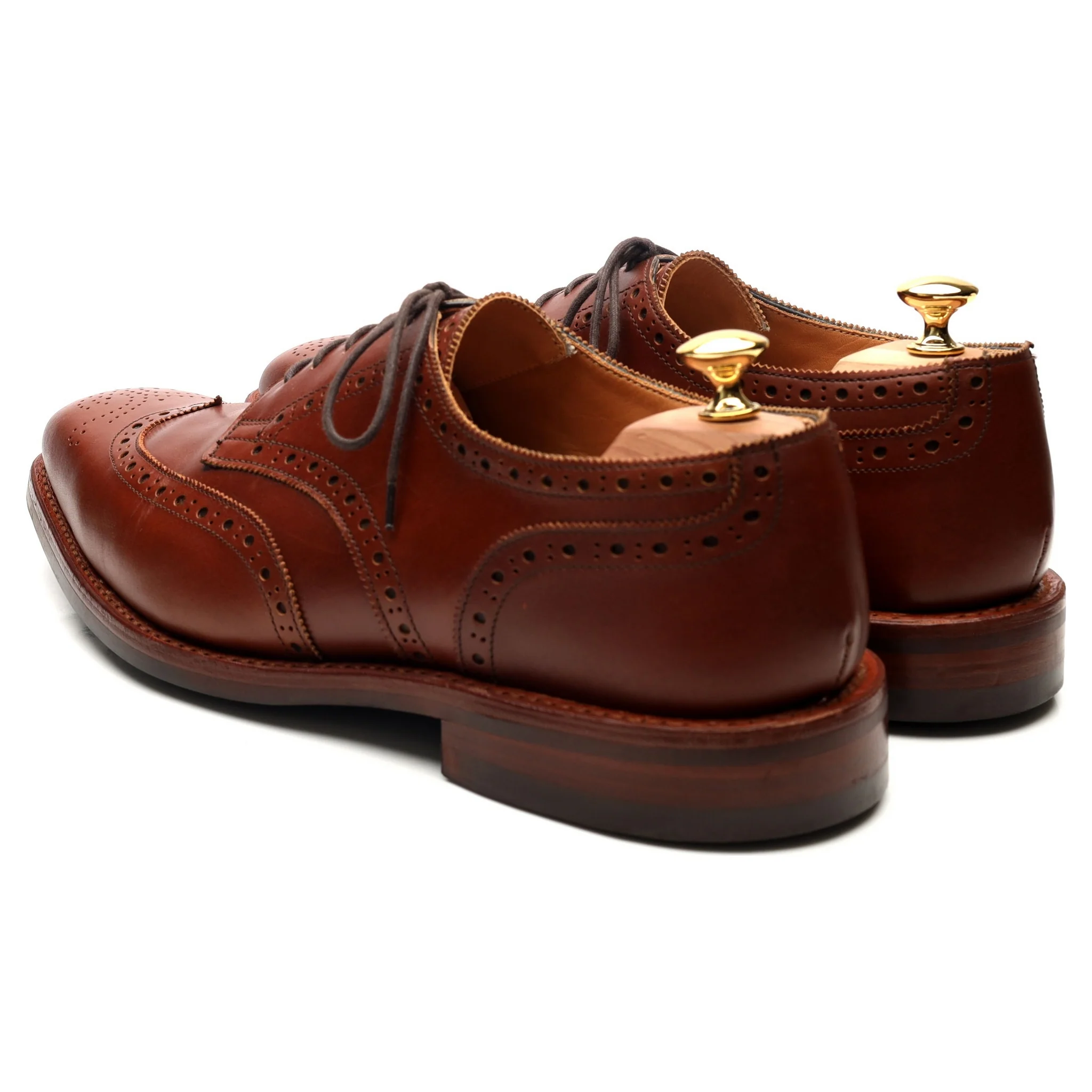 'Newbury' Tan Brown Leather Derby Brogues UK 11 - Image 3