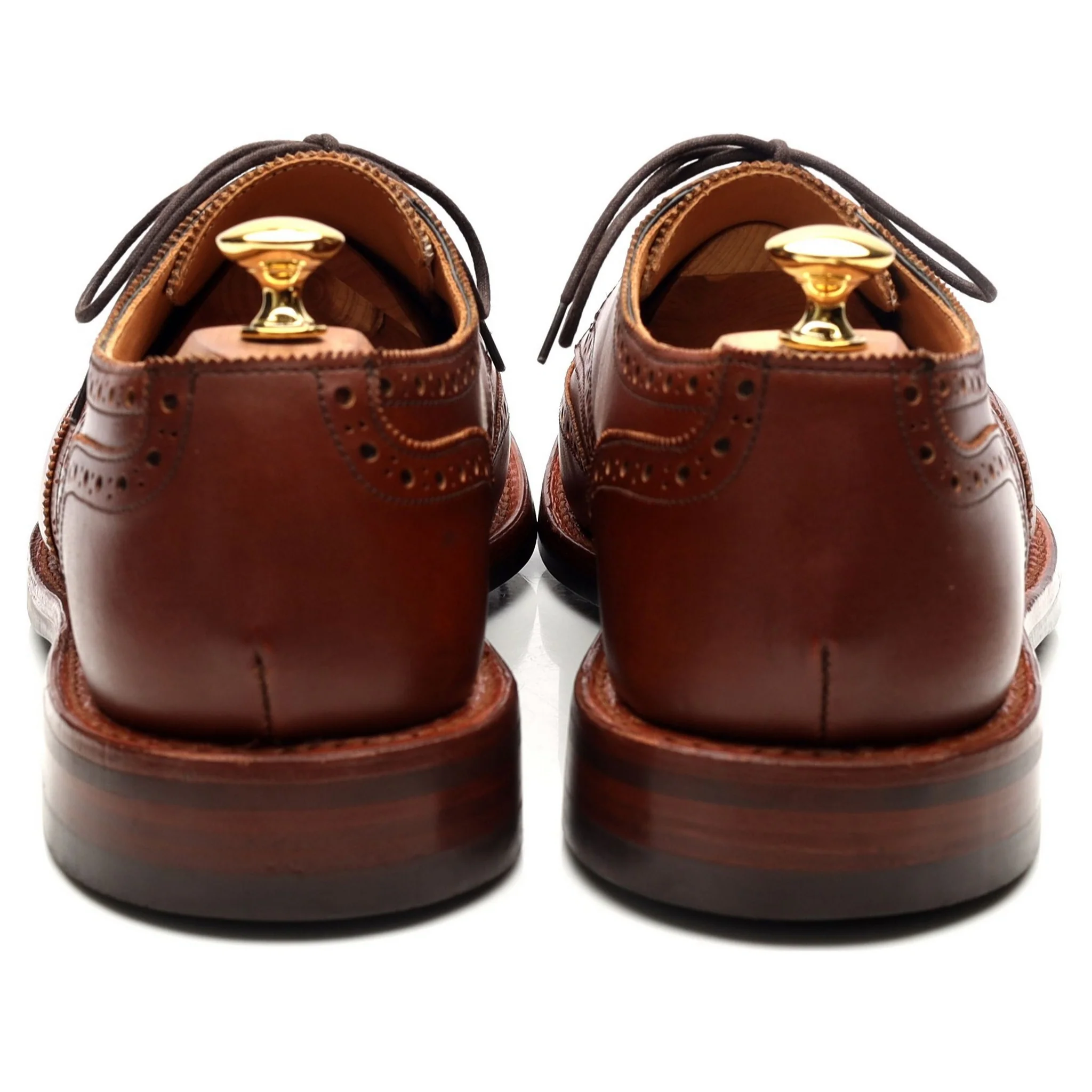 'Newbury' Tan Brown Leather Derby Brogues UK 11 - Image 4