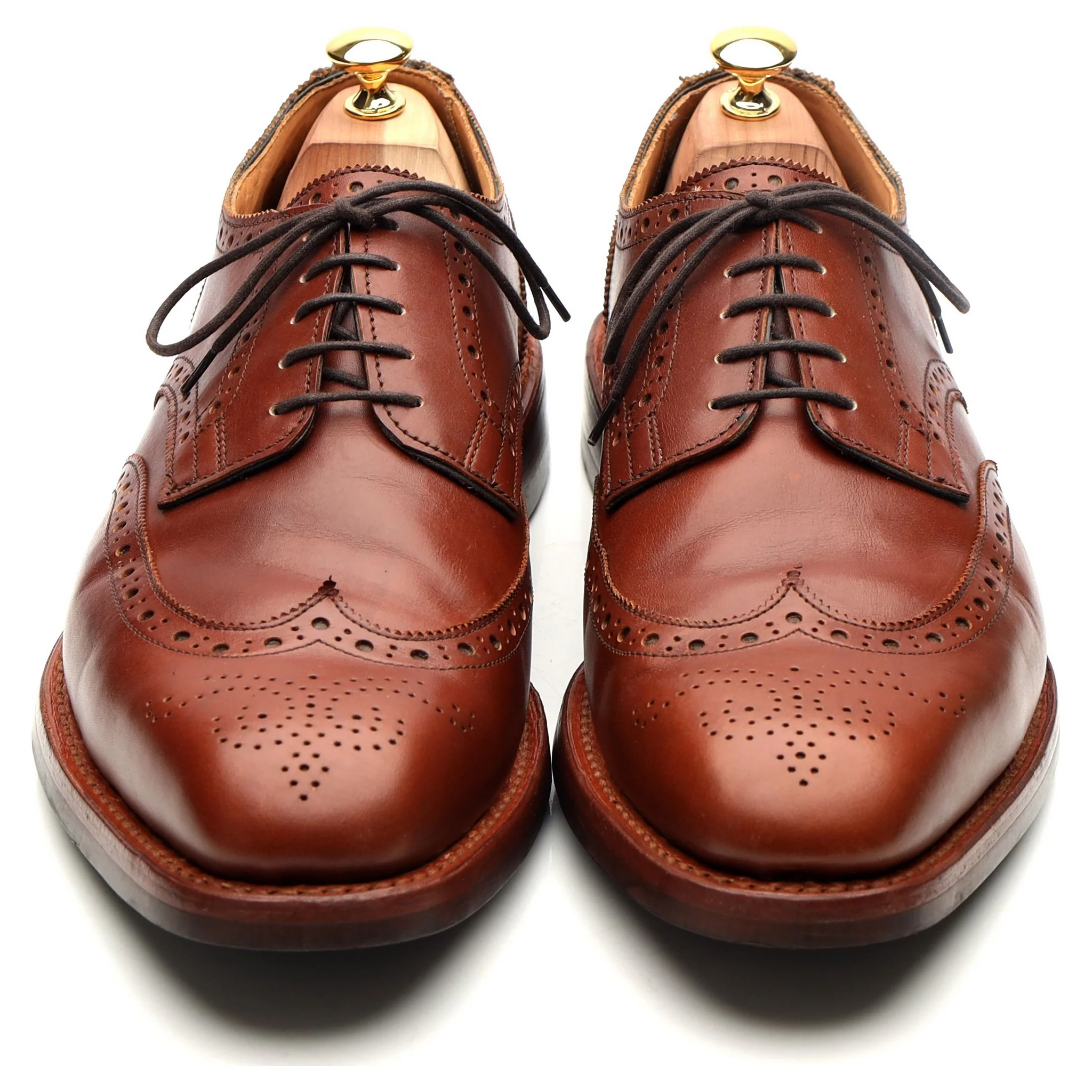'Newbury' Tan Brown Leather Derby Brogues UK 11 - Image 9