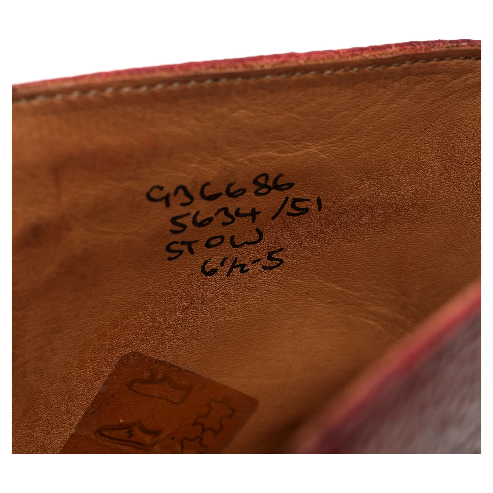 'Stow' Red Leather Brogue Boots UK 6.5 - Image 13