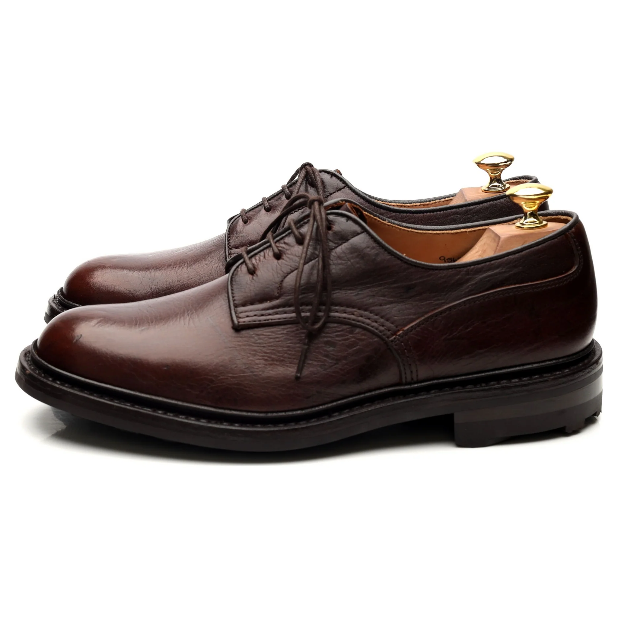 'Woodstock' Dark Brown Kudu Leather Derby UK 8 - Image 2