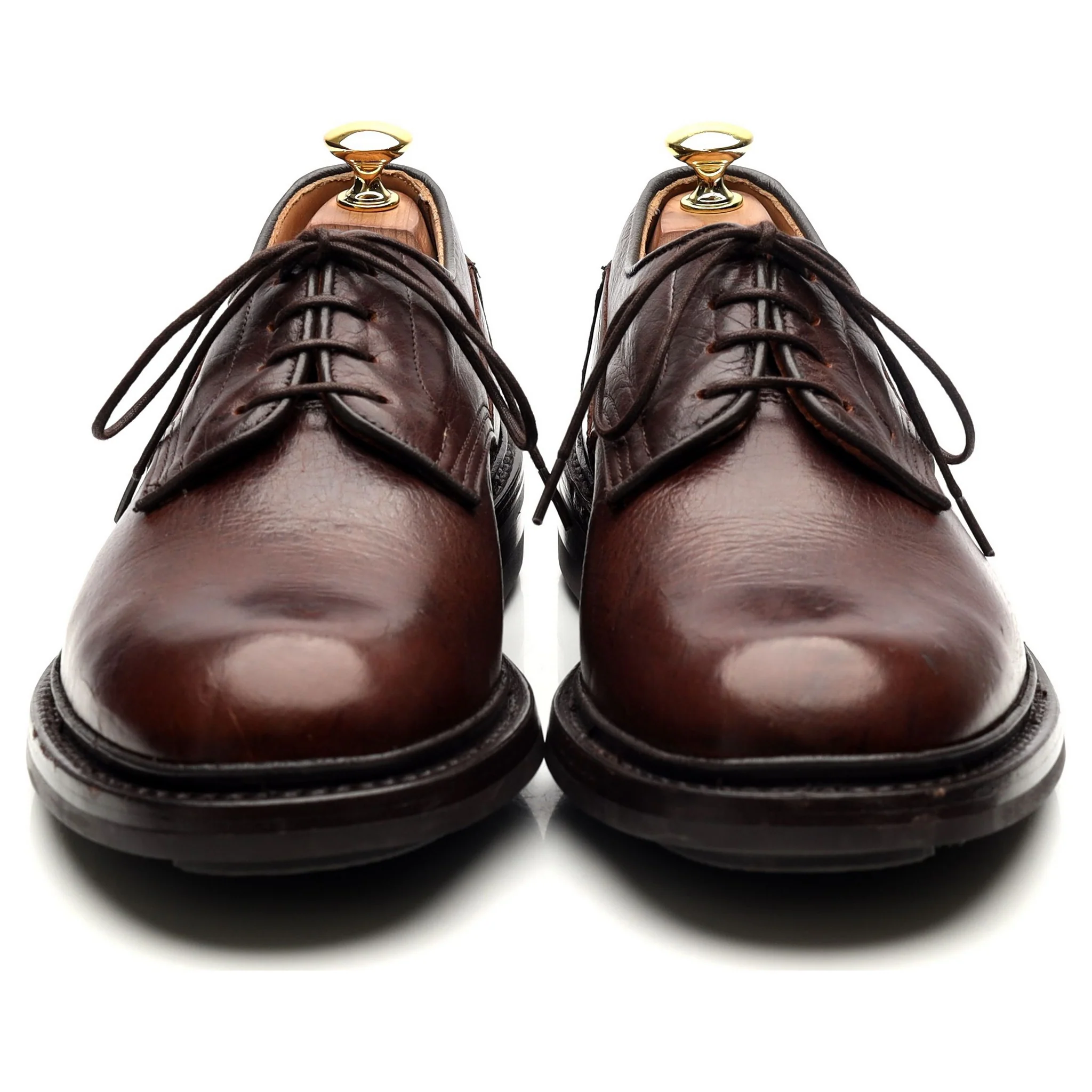 'Woodstock' Dark Brown Kudu Leather Derby UK 8 - Image 8