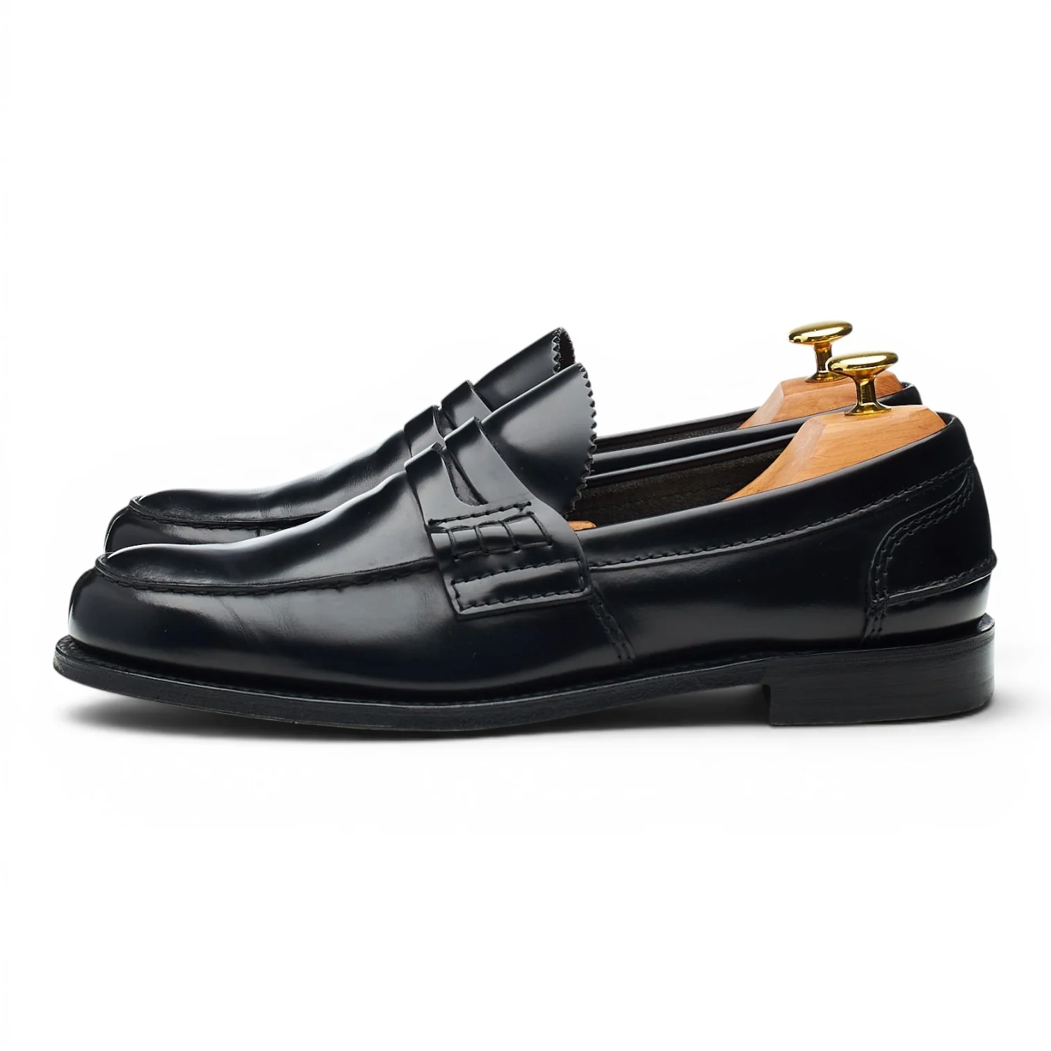 'Tunbridge' Black Leather Loafers UK 8.5 G - Image 3