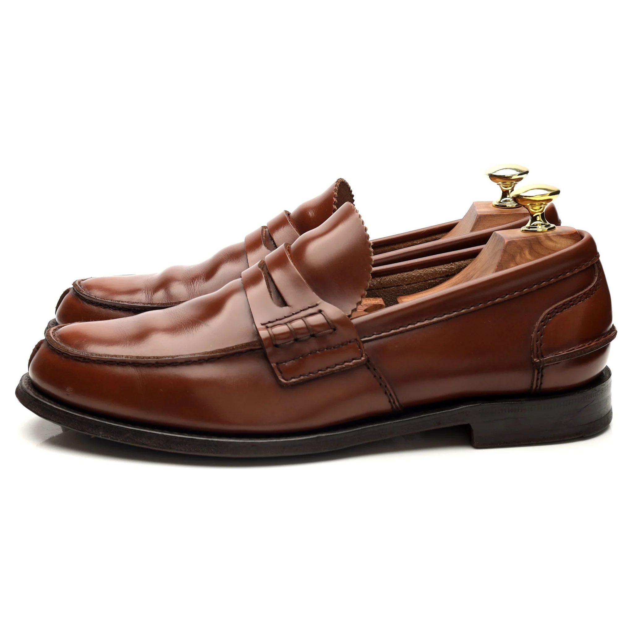 'Tunbridge' Brown Leather Loafers UK 7.5 F - Image 3