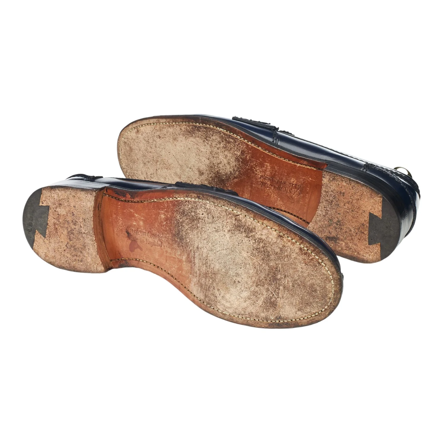 'Tunbridge' Navy Blue Leather Loafers UK 7 F - Image 5