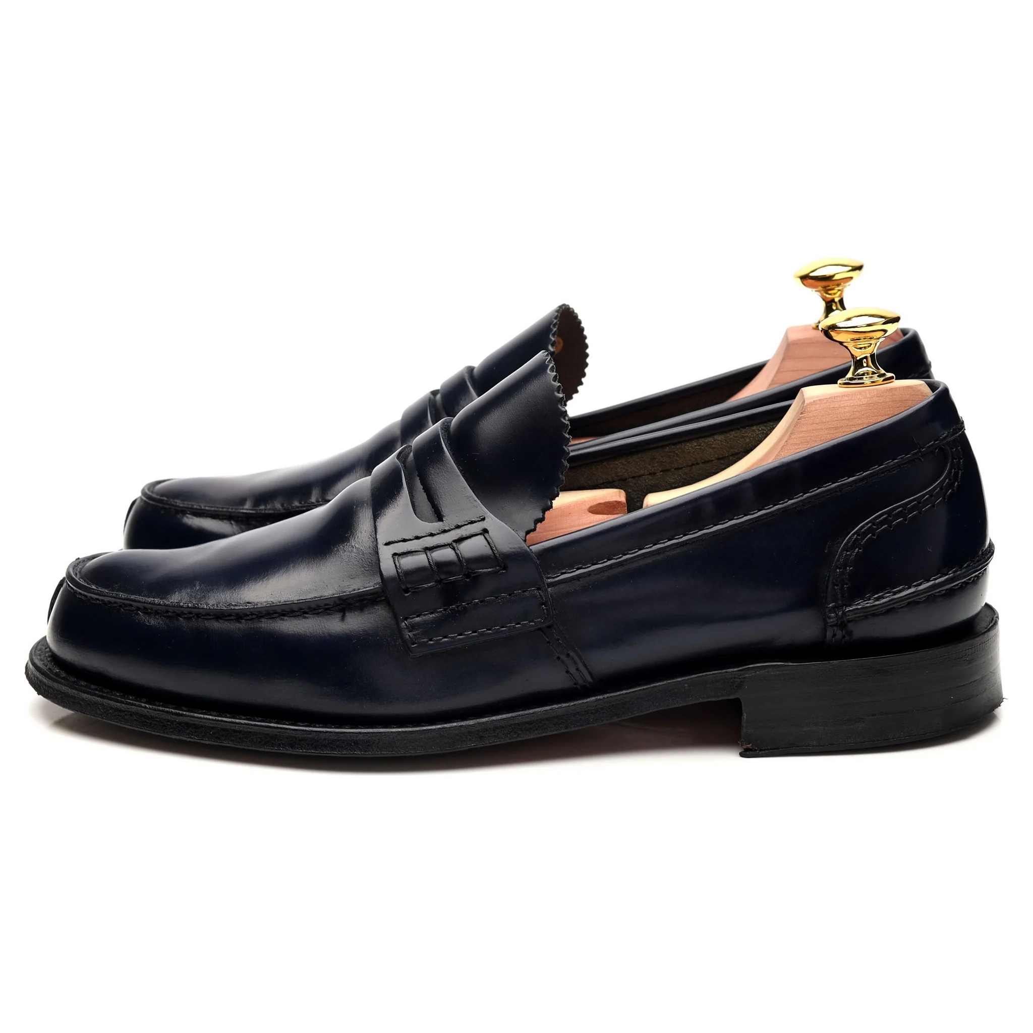 'Tunbridge' Navy Blue Leather Loafer UK 7 G - Image 3