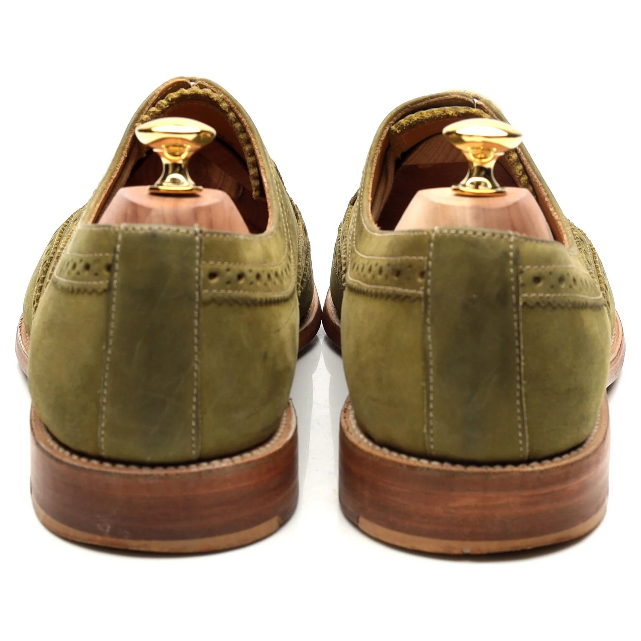 'Tye' Green Nubuck Suede Oxford Brogues UK 11 - Image 4