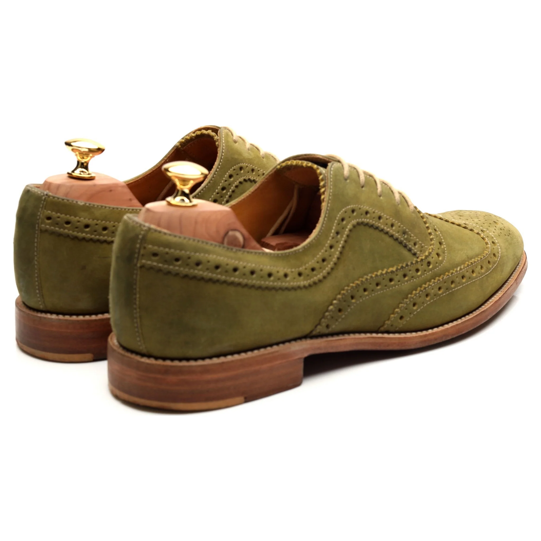 'Tye' Green Nubuck Suede Oxford Brogues UK 11 - Image 5