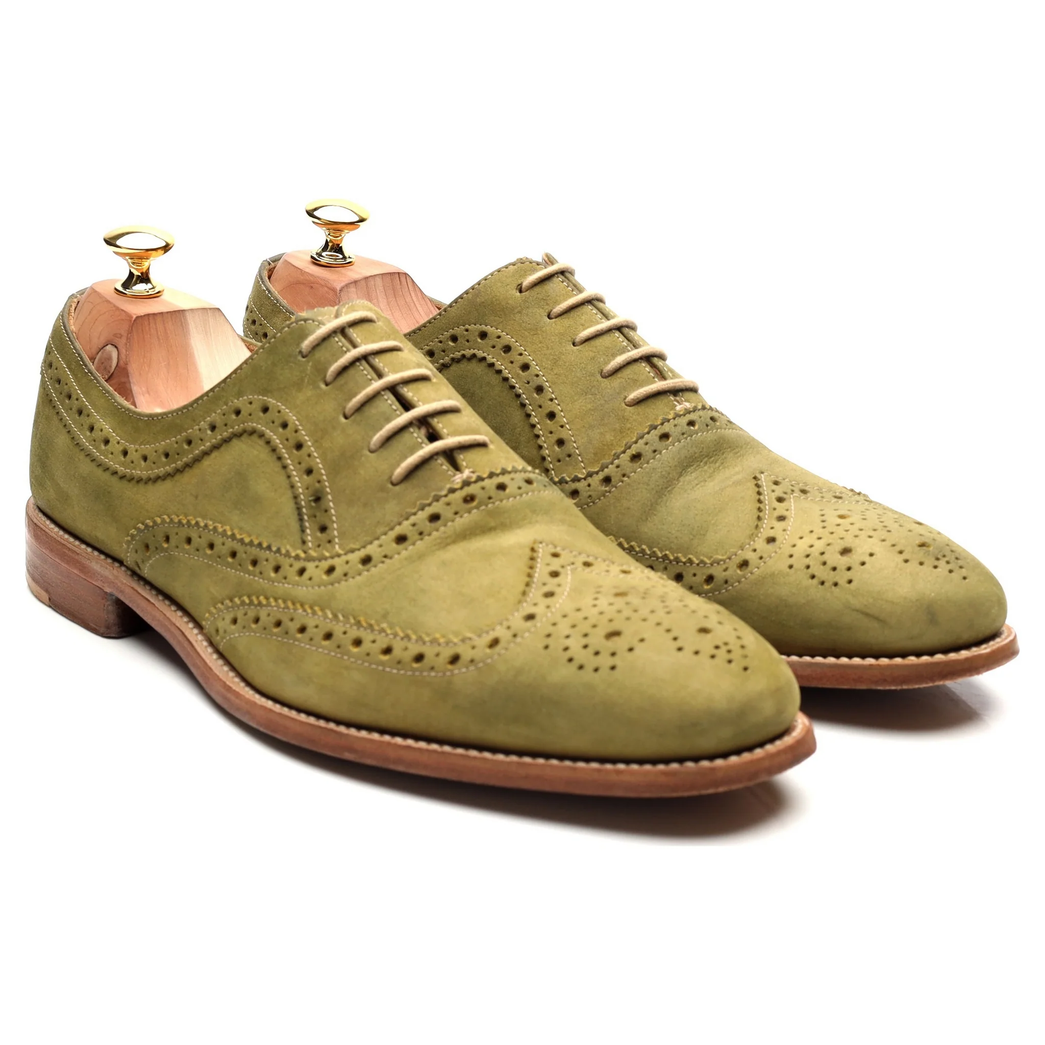 'Tye' Green Nubuck Suede Oxford Brogues UK 11 - Image 7