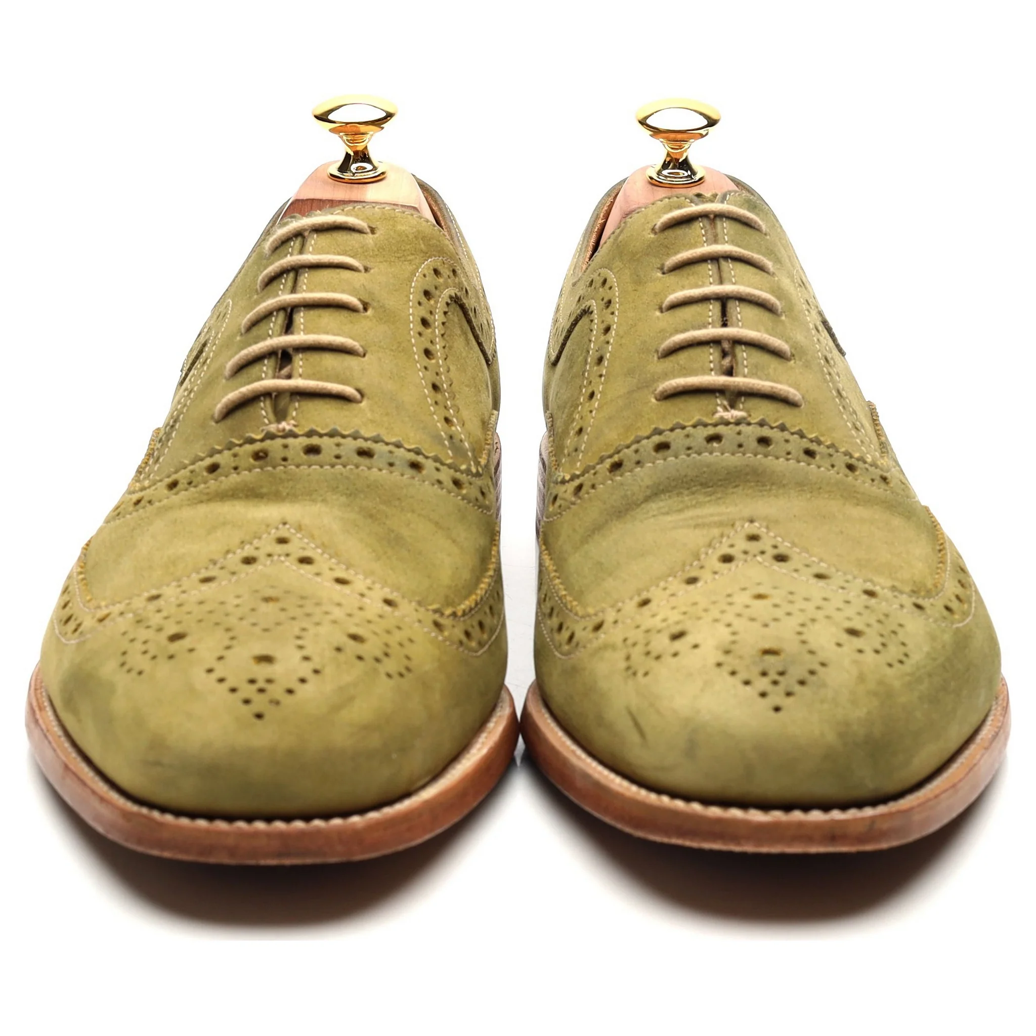'Tye' Green Nubuck Suede Oxford Brogues UK 11 - Image 8