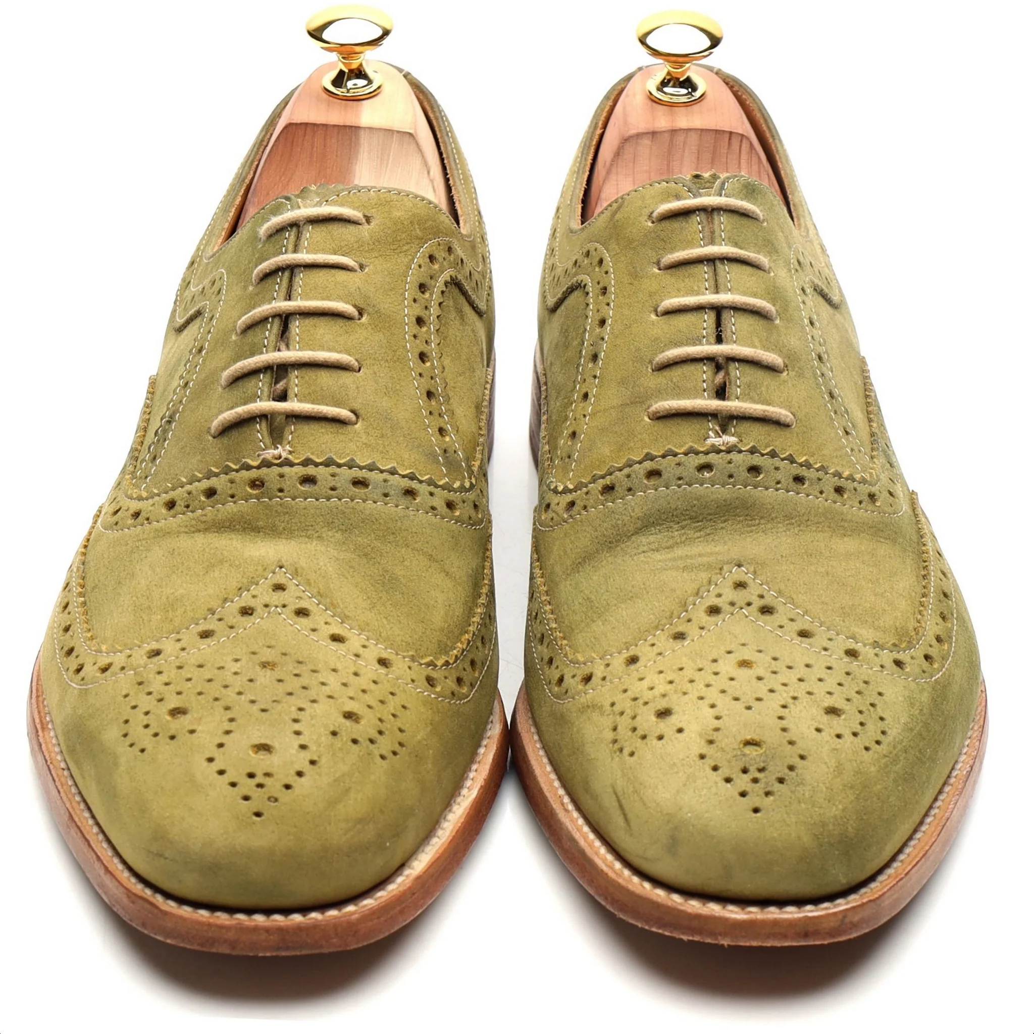 'Tye' Green Nubuck Suede Oxford Brogues UK 11 - Image 9