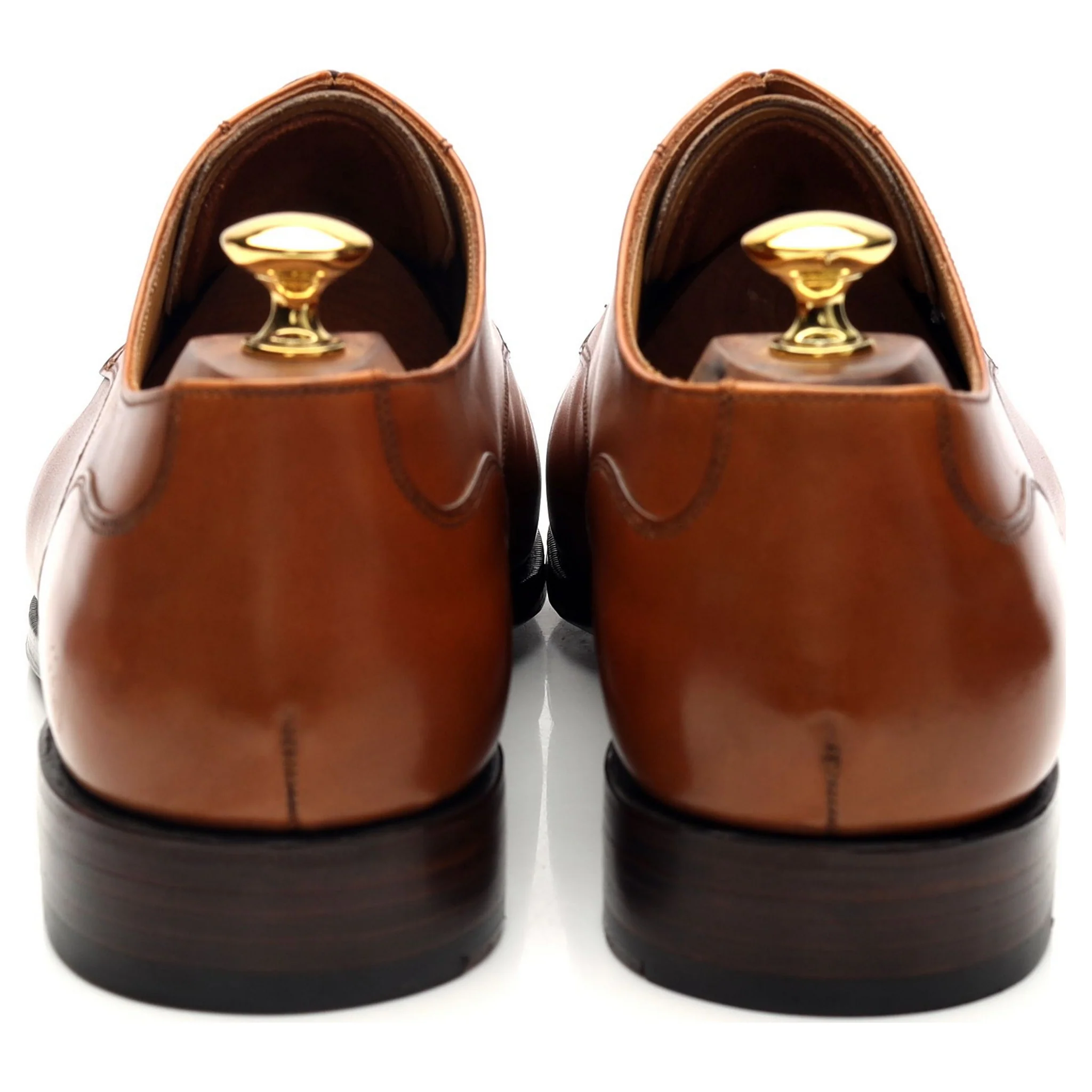 'U-Tip' Tan Brown Leather Split Toe Derby UK 11.5 - Image 4