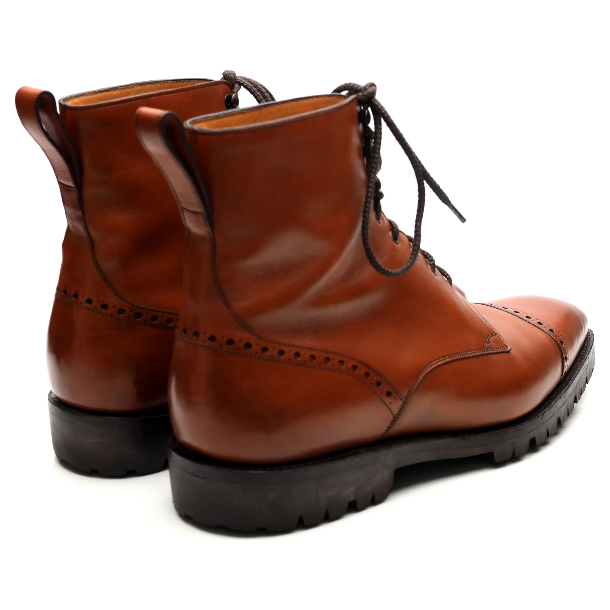 'Urban Commando' Tan Brown Leather Boots UK 6 F - Image 5