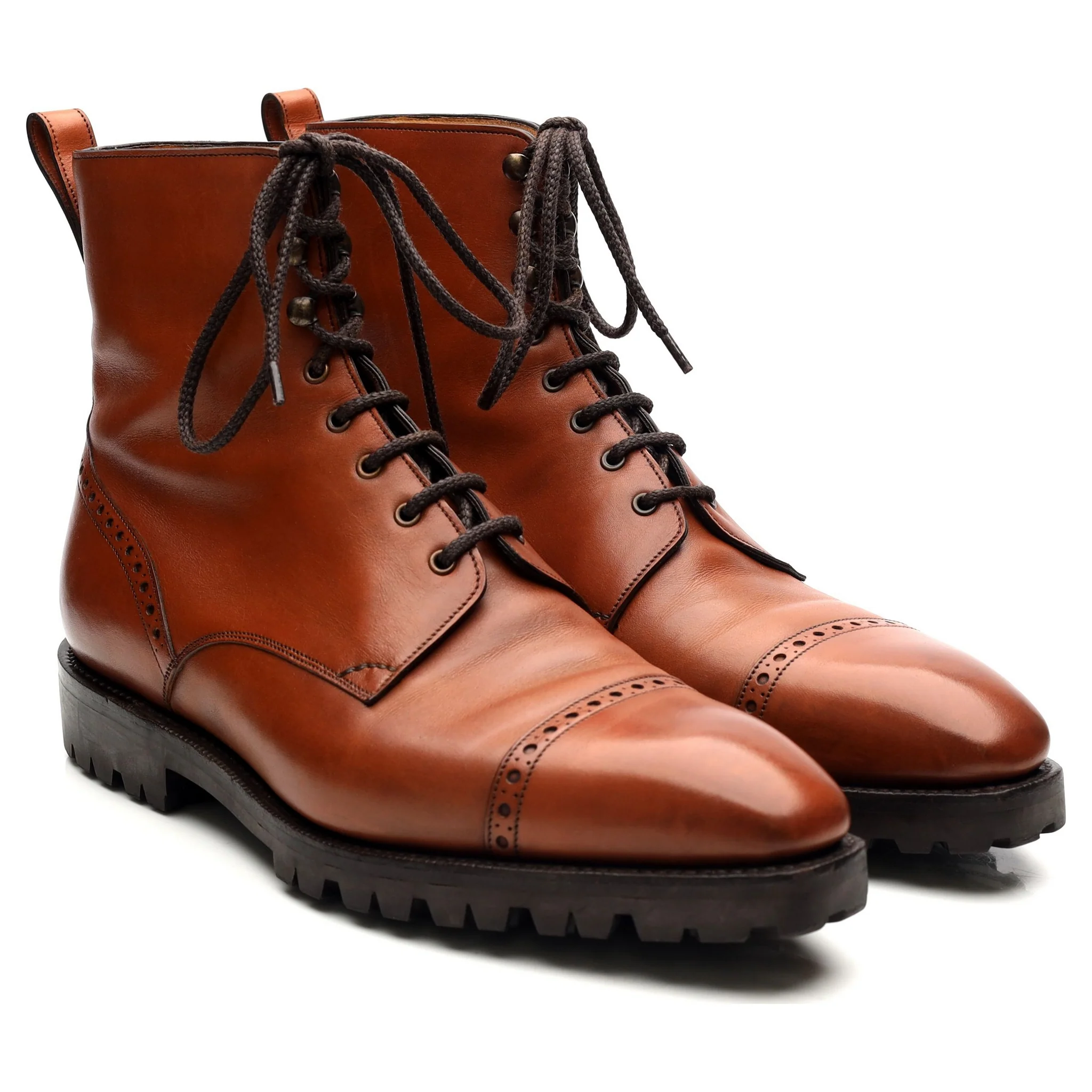'Urban Commando' Tan Brown Leather Boots UK 6 F - Image 7