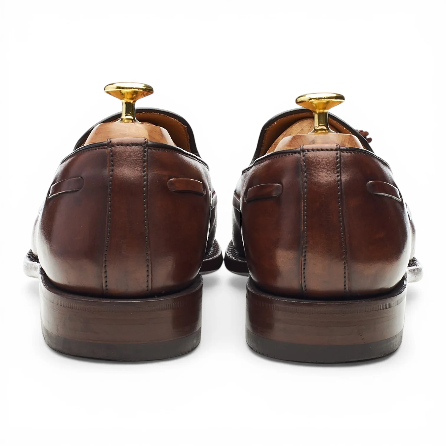 'Utah' Brown Leather Tassel Loafers UK 8.5 F - Image 4
