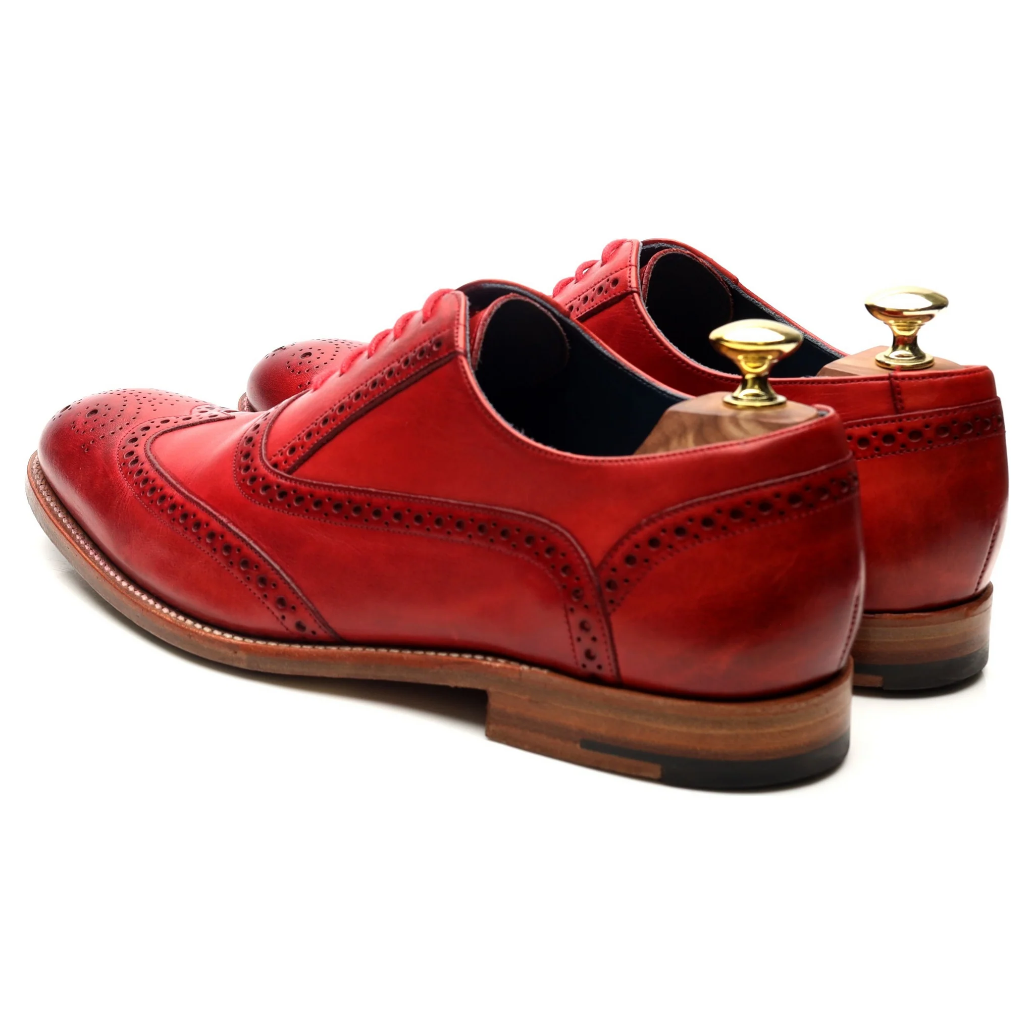 'Valiant' Red Leather Oxford Brogues UK 7.5 F - Image 3