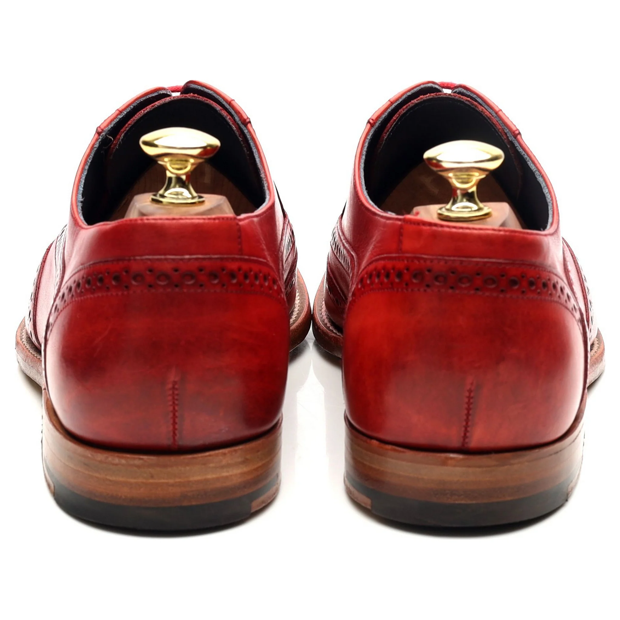 'Valiant' Red Leather Oxford Brogues UK 7.5 F - Image 4
