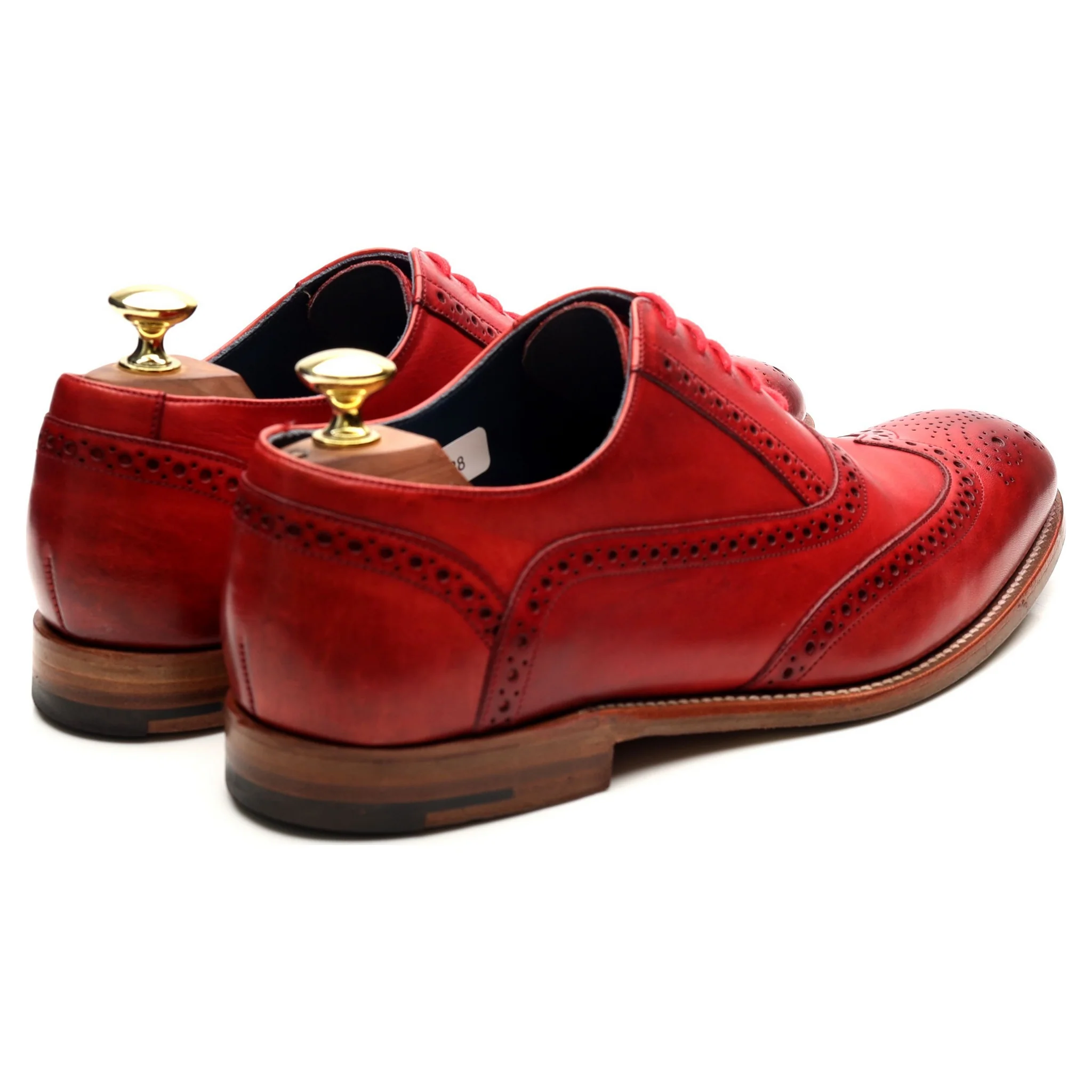 'Valiant' Red Leather Oxford Brogues UK 7.5 F - Image 5