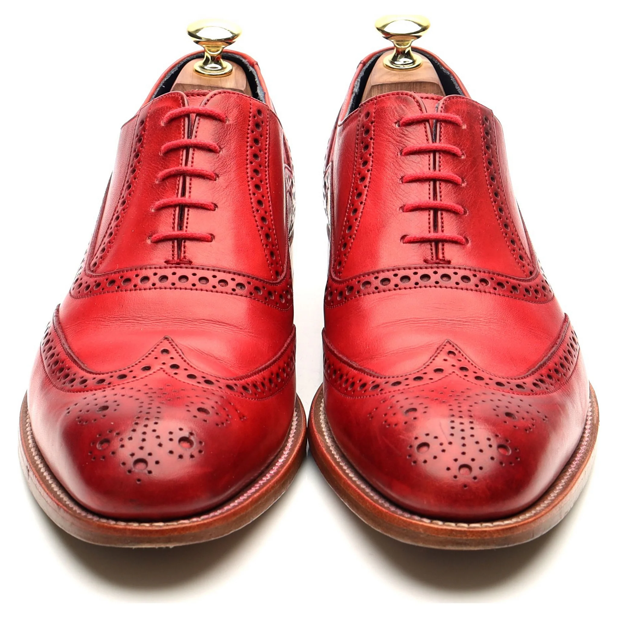 'Valiant' Red Leather Oxford Brogues UK 7.5 F - Image 9