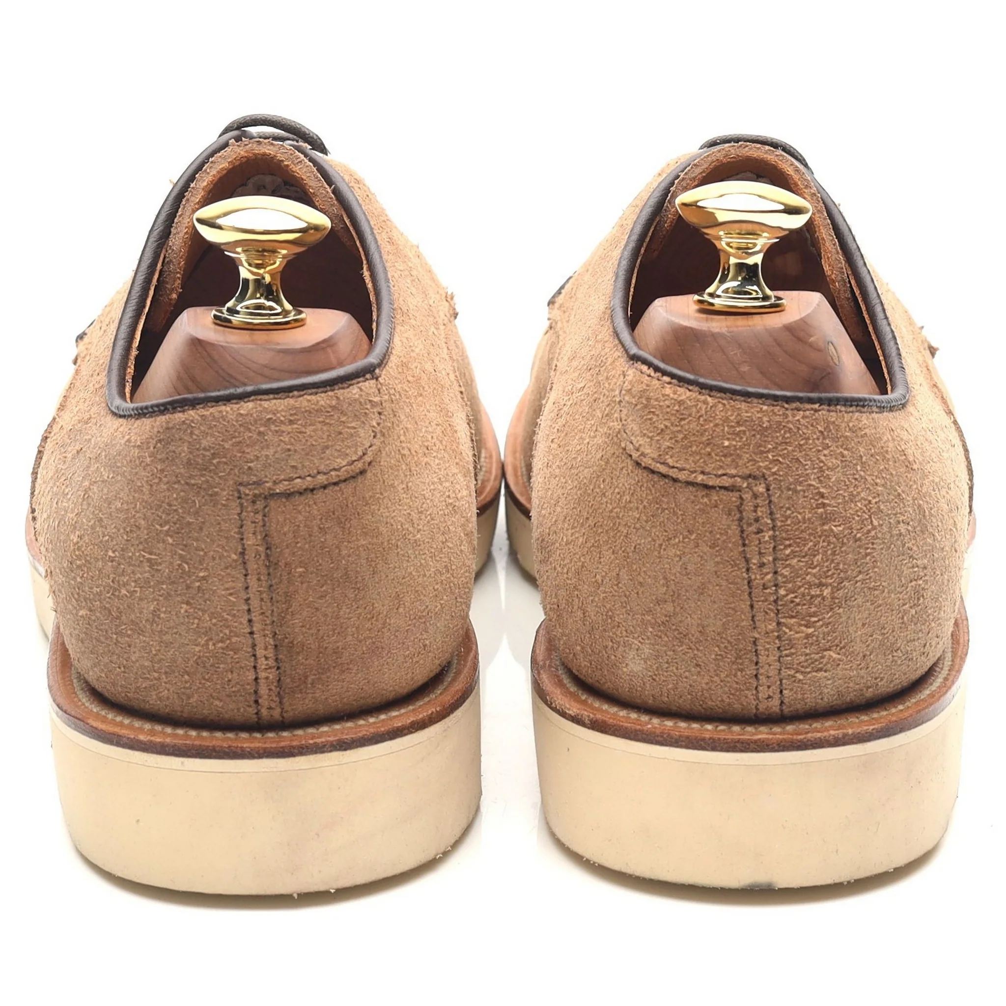 Beige Suede Derby Blucher UK 7 E - Image 4