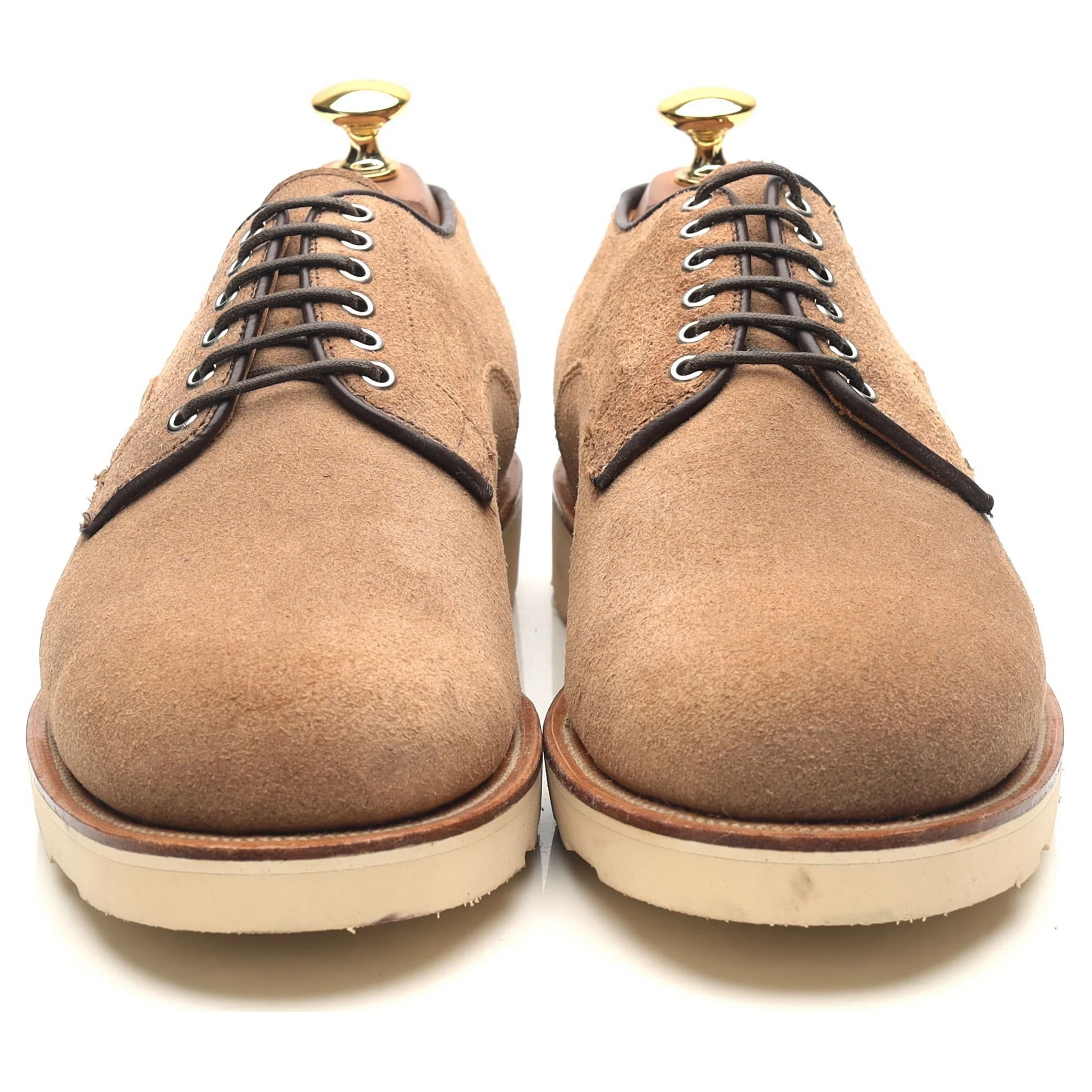 Beige Suede Derby Blucher UK 7 E - Image 8