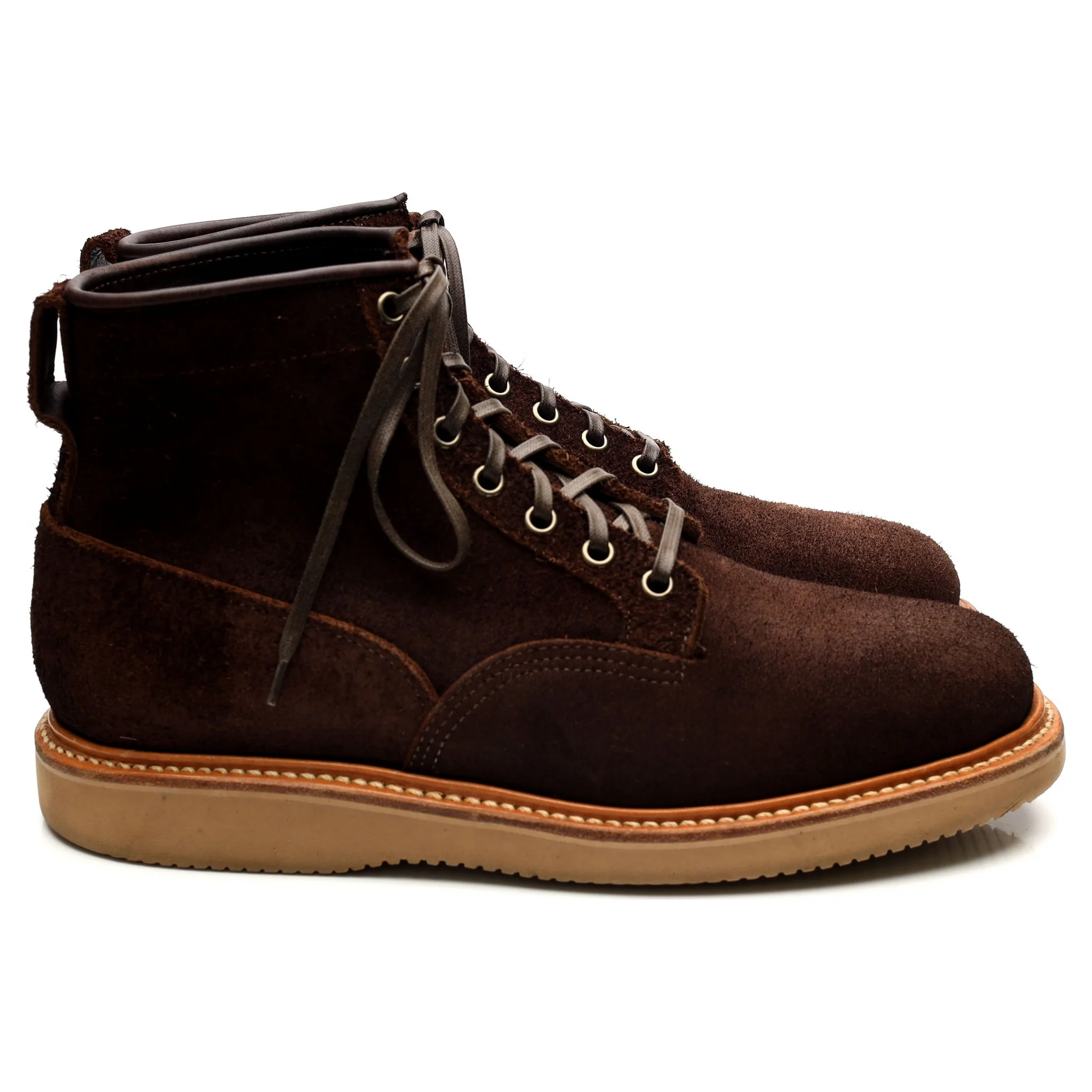 Brown Suede Service Boots UK 7.5 E - Image 6
