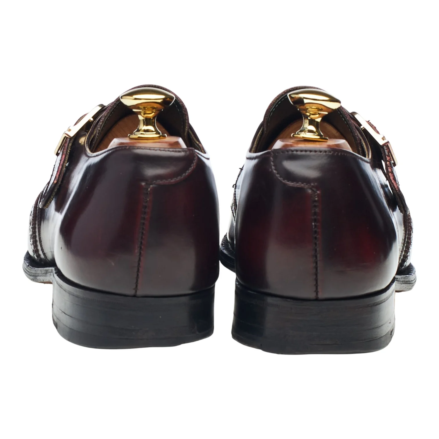 Vintage 'Denham' Burgundy Leather Monk Strap UK 7 F - Image 4
