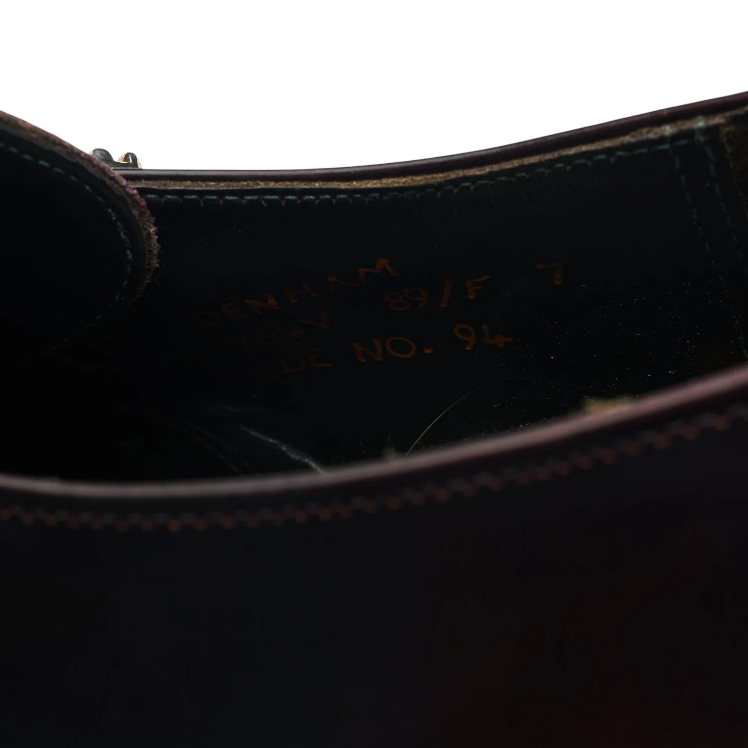 Vintage 'Denham' Burgundy Leather Monk Strap UK 7 F - Image 7