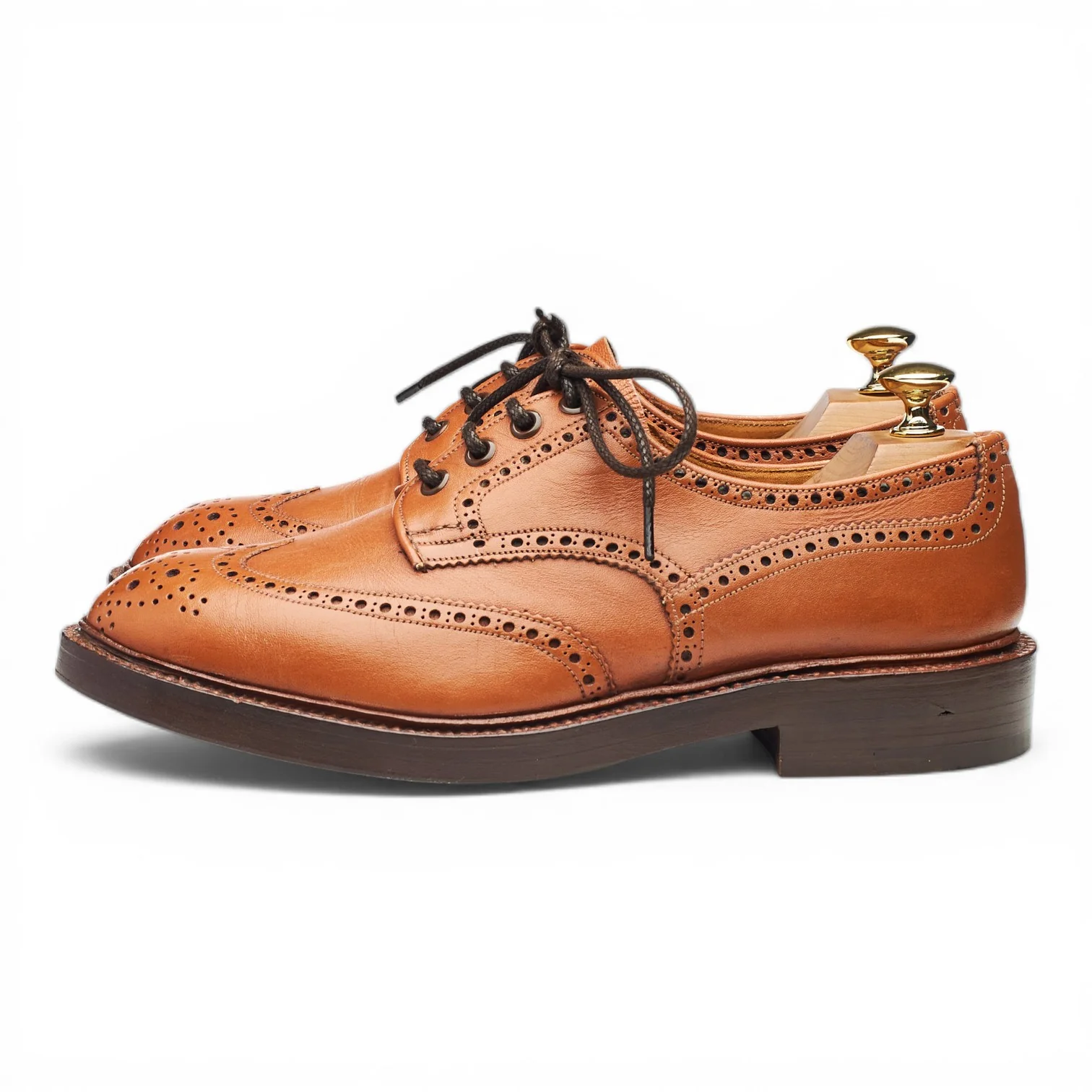Vintage Tan Brown Leather Derby Brogues UK 6.5 - Image 3