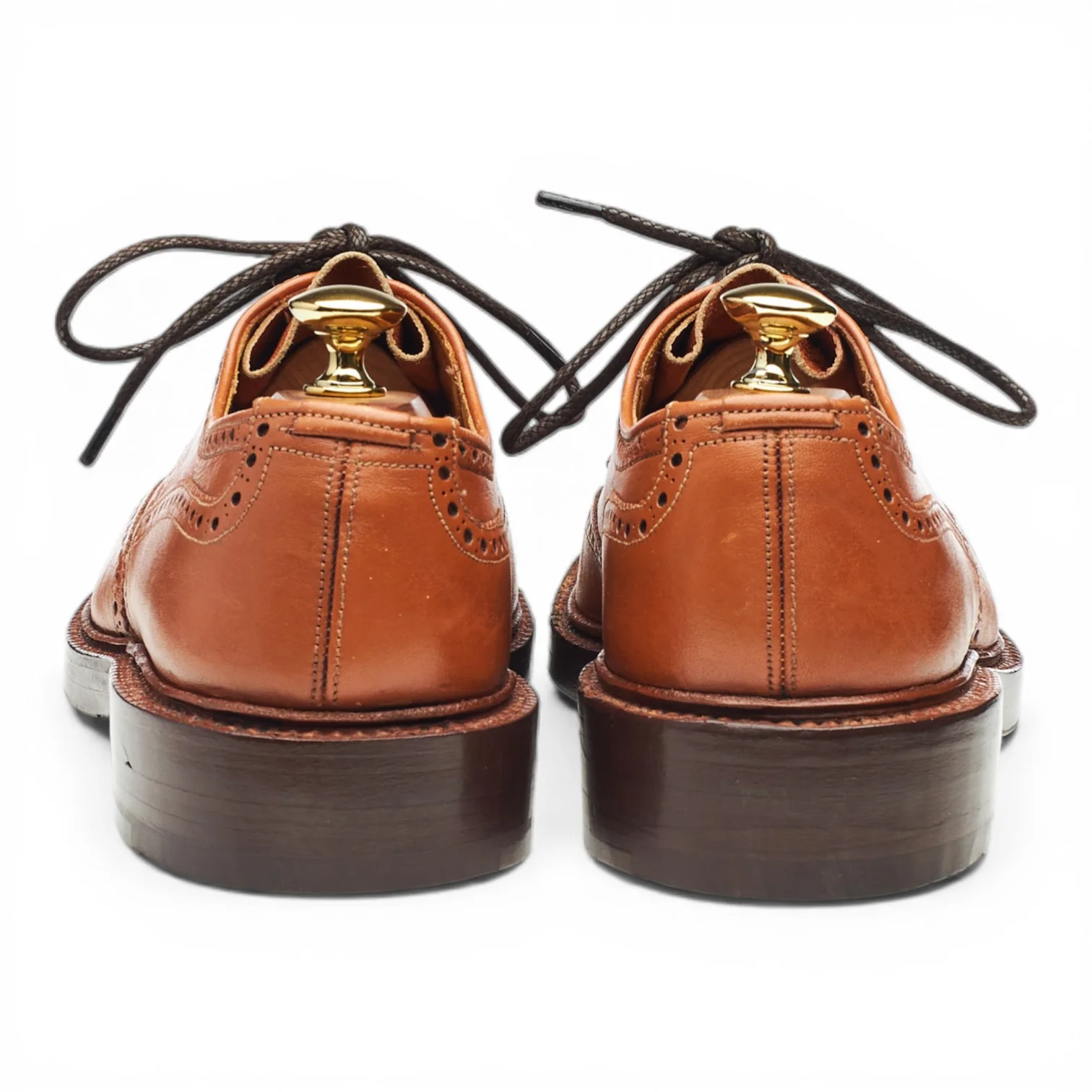 Vintage Tan Brown Leather Derby Brogues UK 6.5 - Image 4