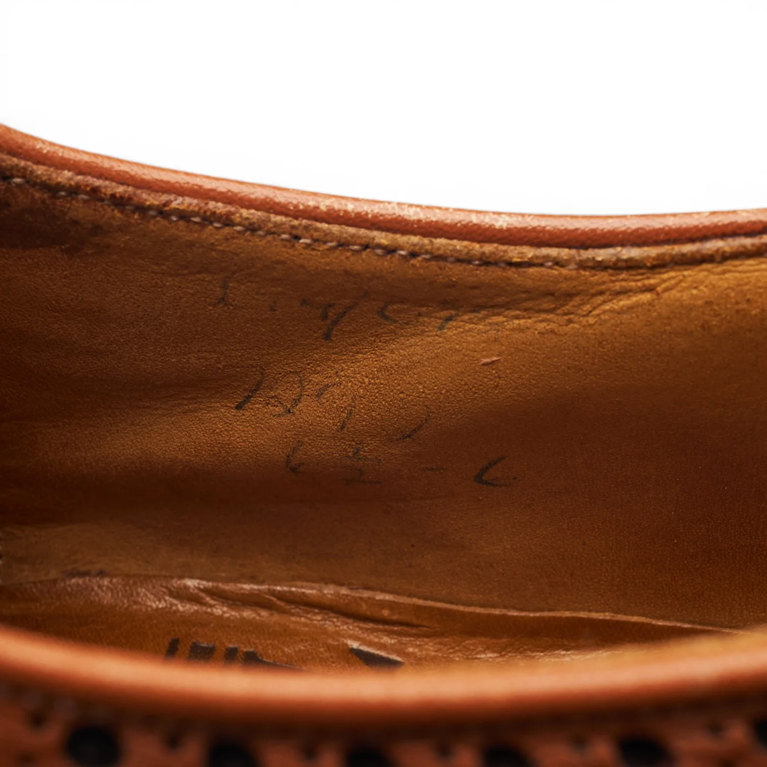 Vintage Tan Brown Leather Derby Brogues UK 6.5 - Image 7