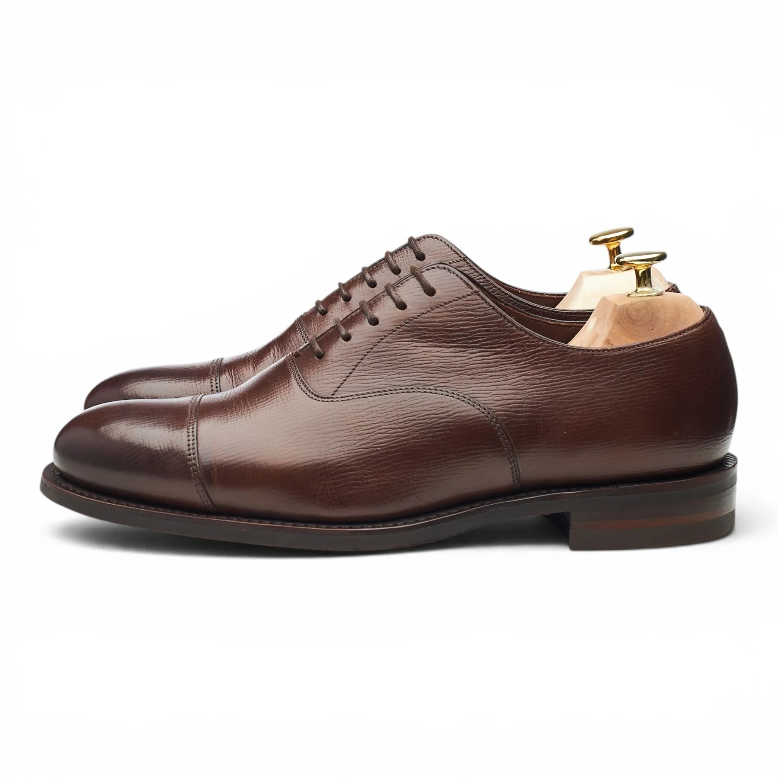 'Wadham' Dark Brown Grain Leather Oxford UK 8 G - Image 3