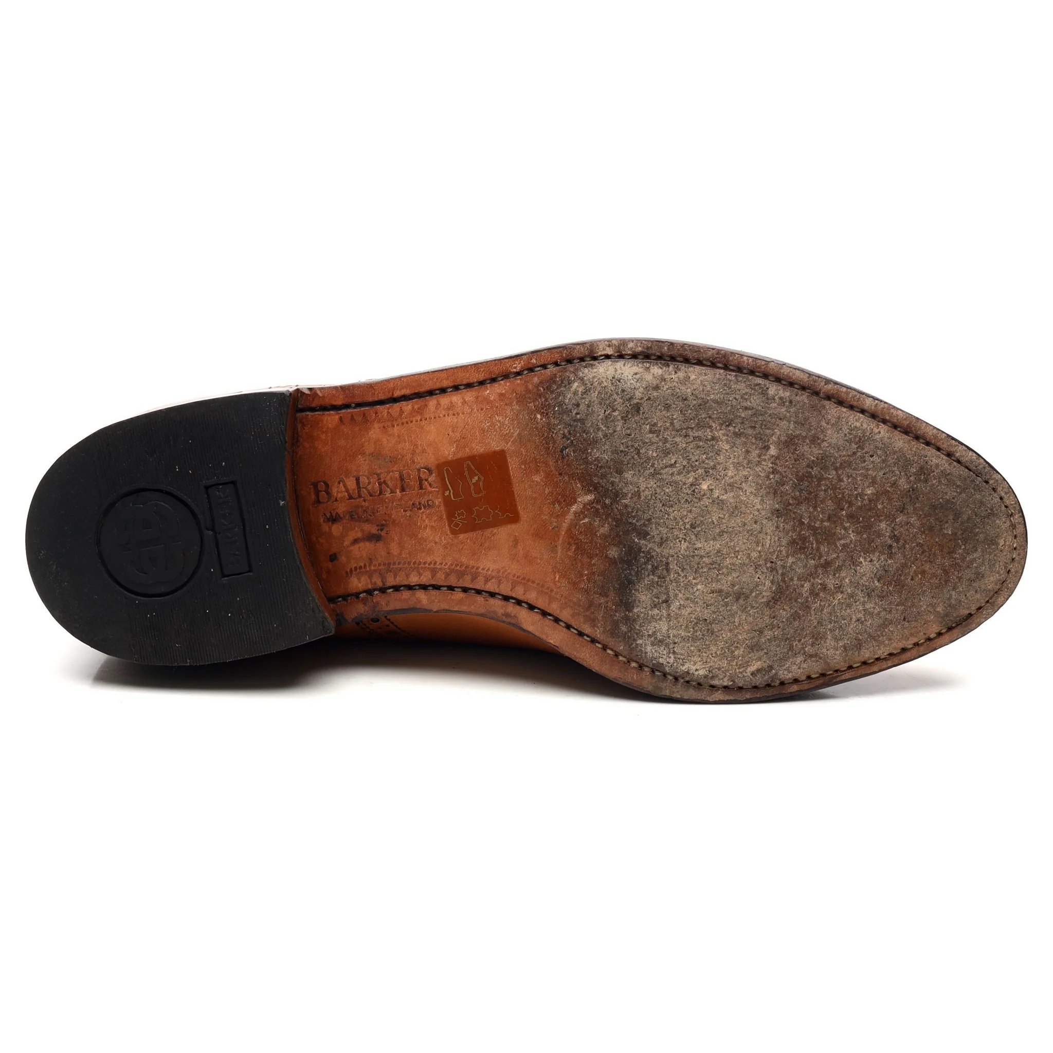 'Wallace' Tan Brown Leather Oxford Semi Brogues UK 8 G - Image 11