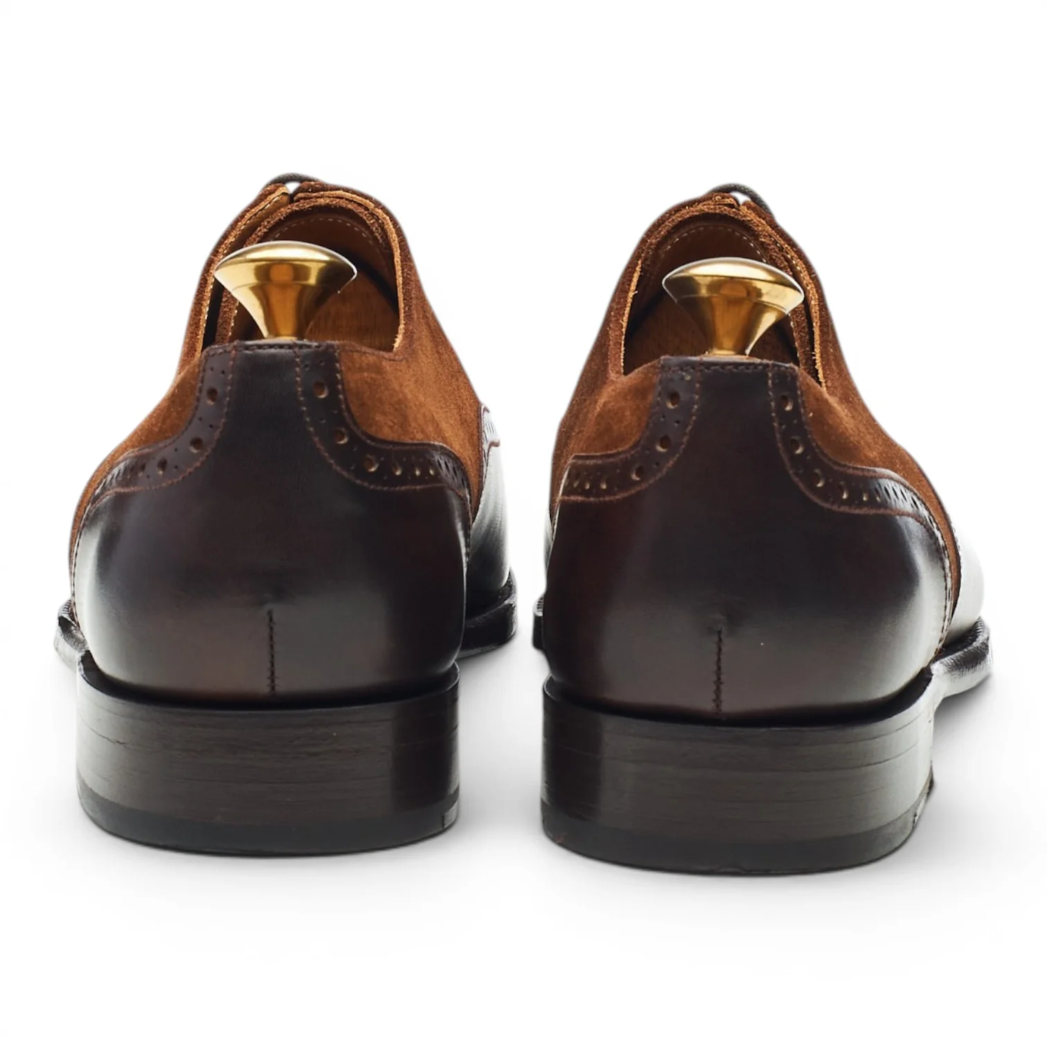 'Wallingford' Dark Brown Museum Leather Brown Suede Oxford Brogues UK 7 E - Image 4