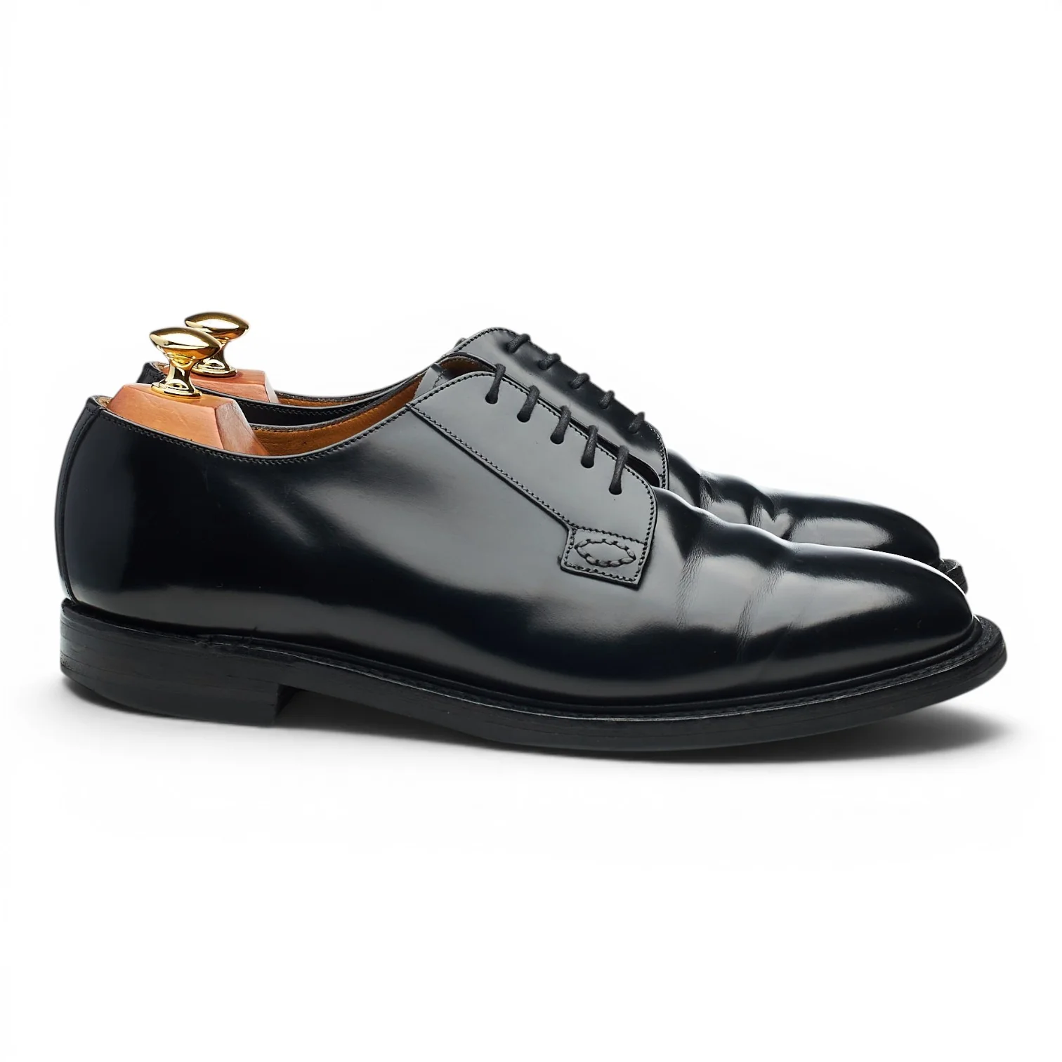 'Waverley' Black Leather Derby UK 9 F