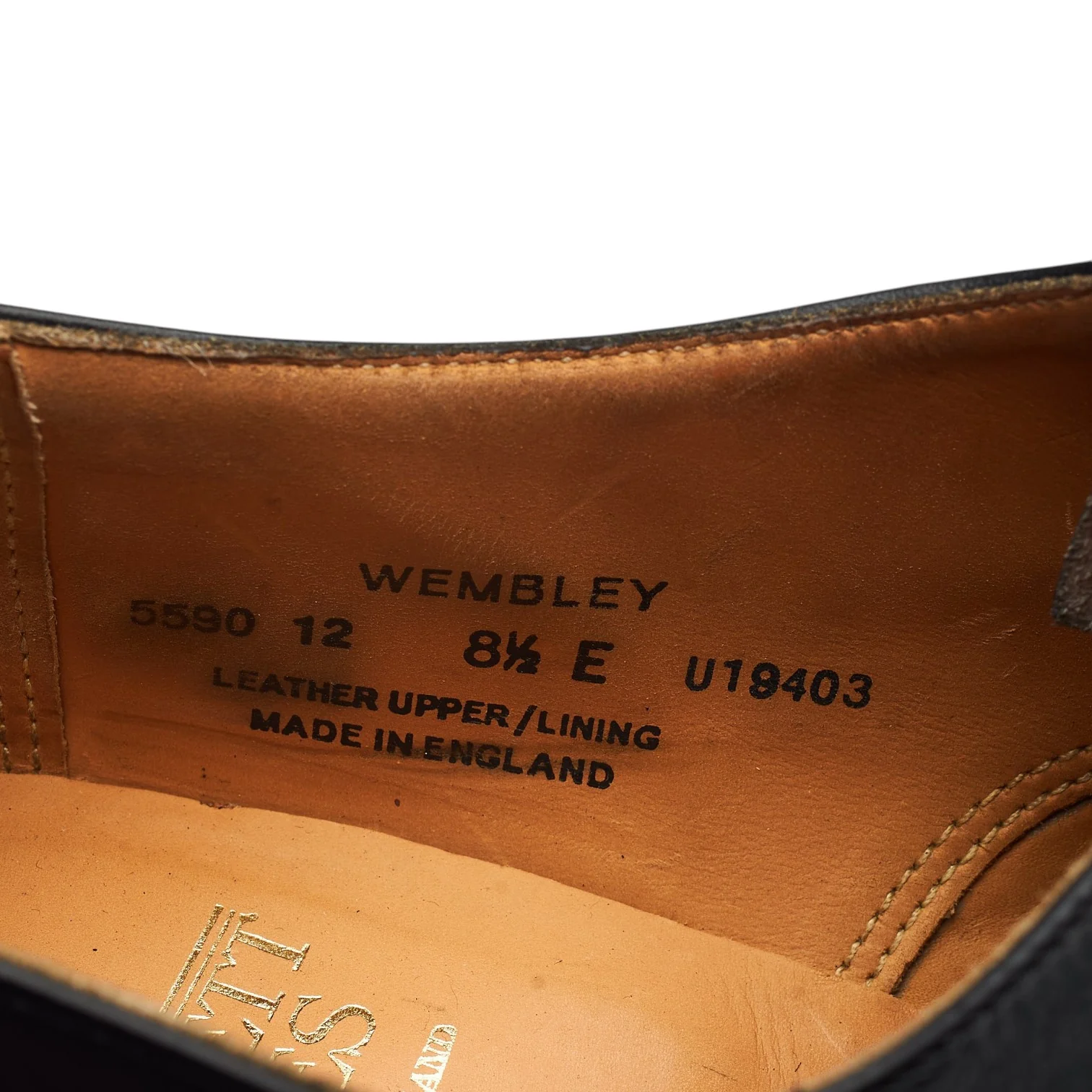'Wembley' Black Leather Oxford UK 8.5 E - Image 7