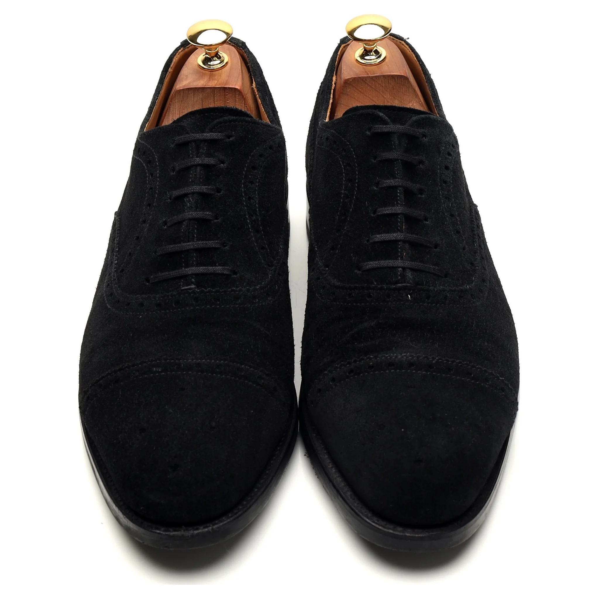 'Wenatchee' Black Suede Oxford Semi Brogues UK 10 E - Image 2