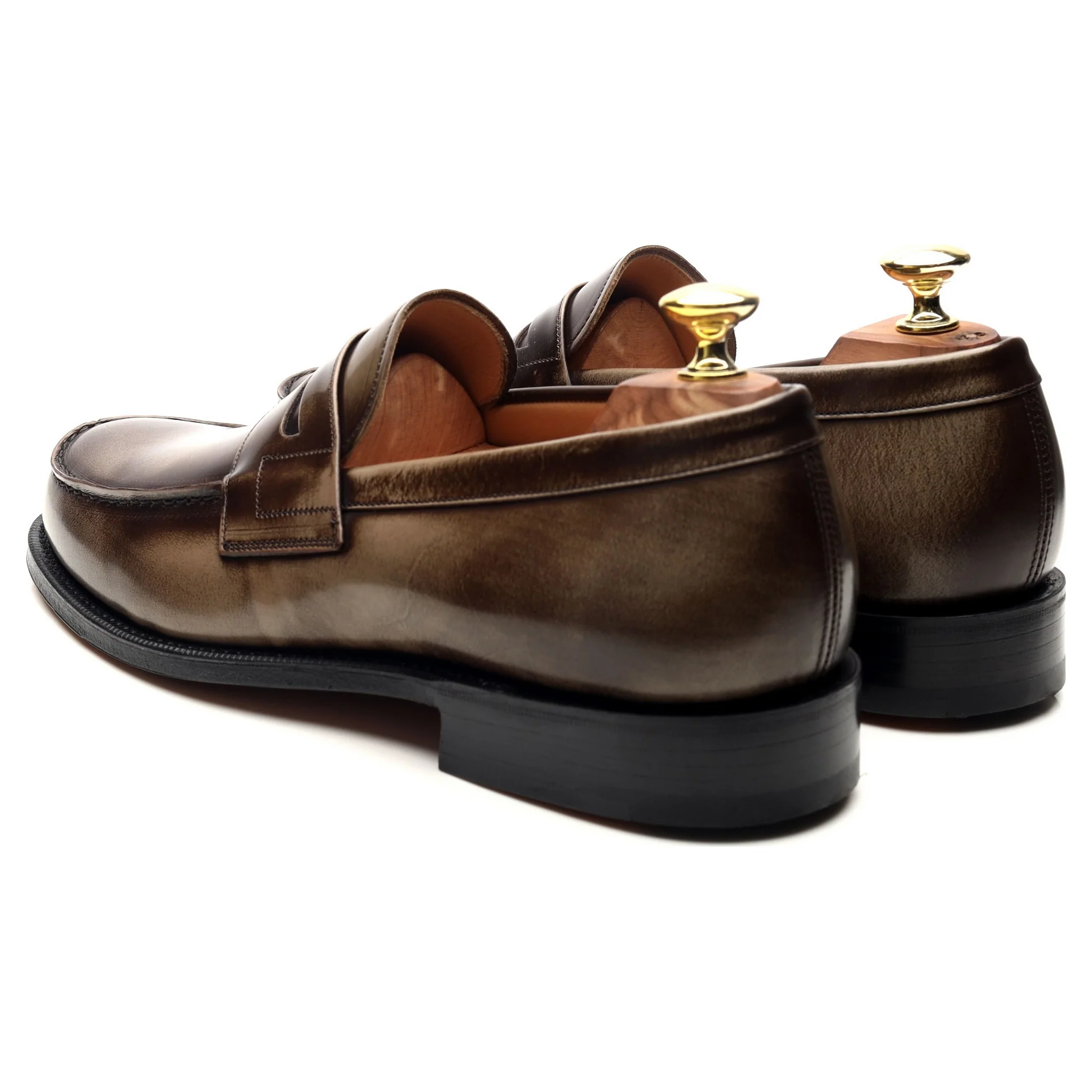 'Wesley' Light Brown Leather Loafers UK 7.5 F - Image 3