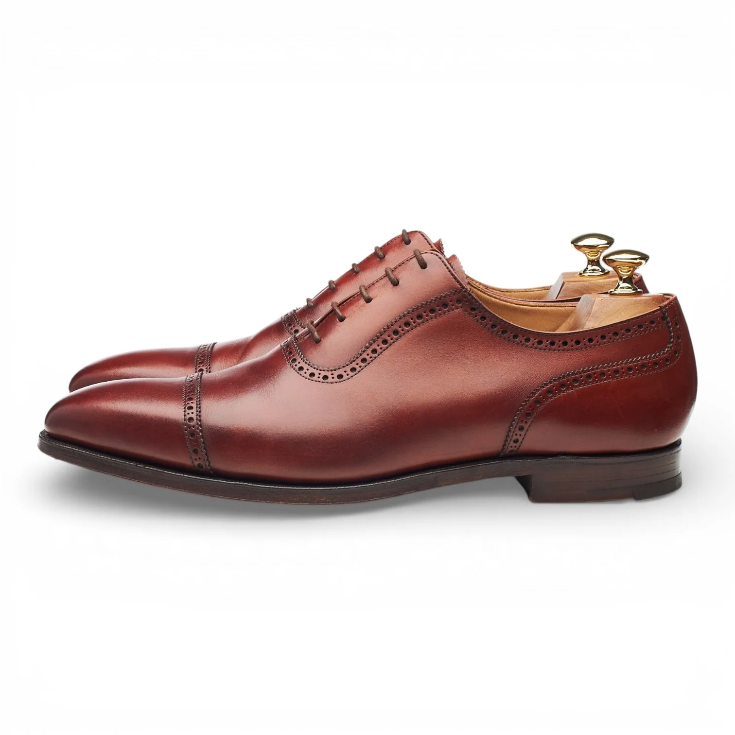 'Westbourne' Tan Brown Leather Oxford Brogues UK 9 E - Image 3