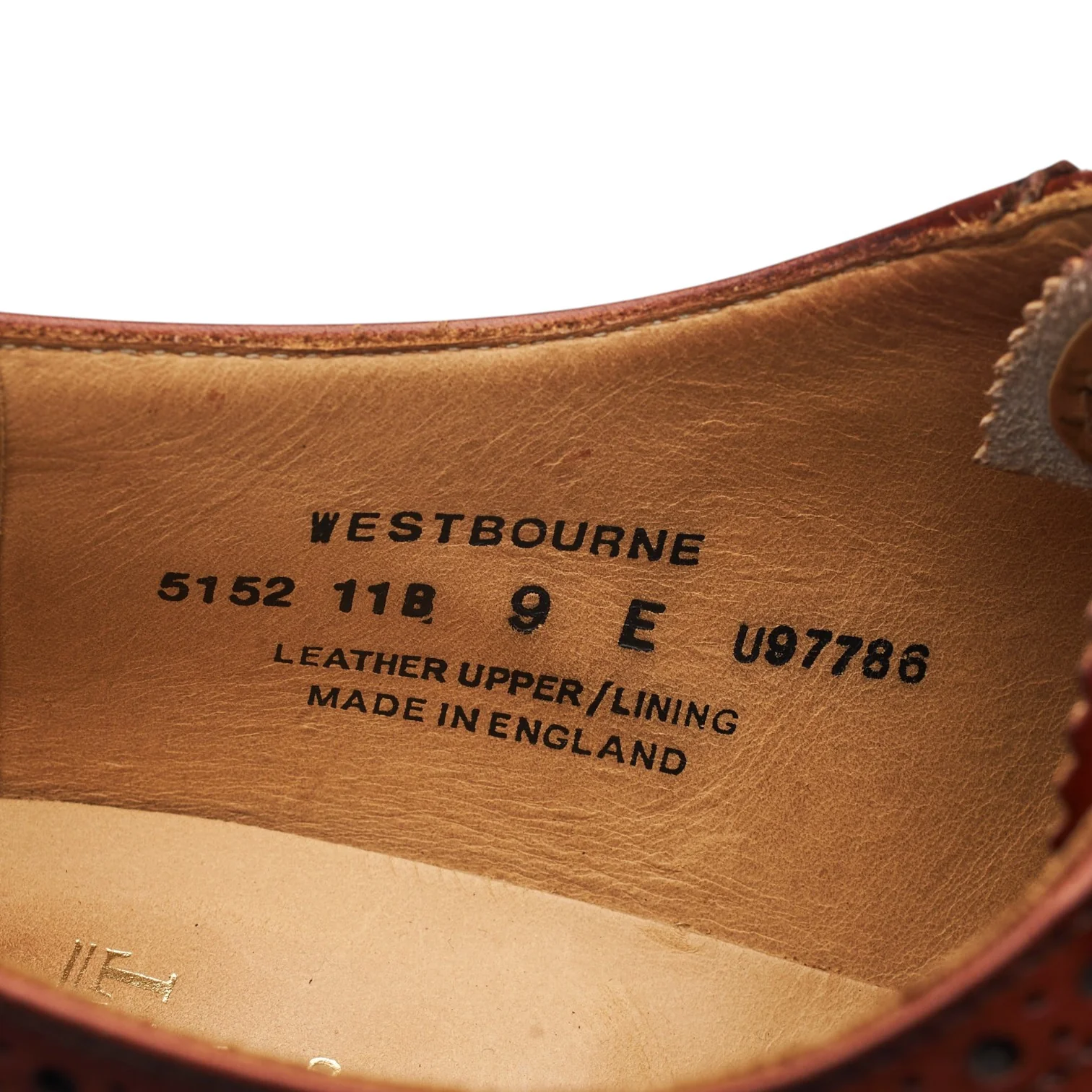 'Westbourne' Tan Brown Leather Oxford Brogues UK 9 E - Image 7
