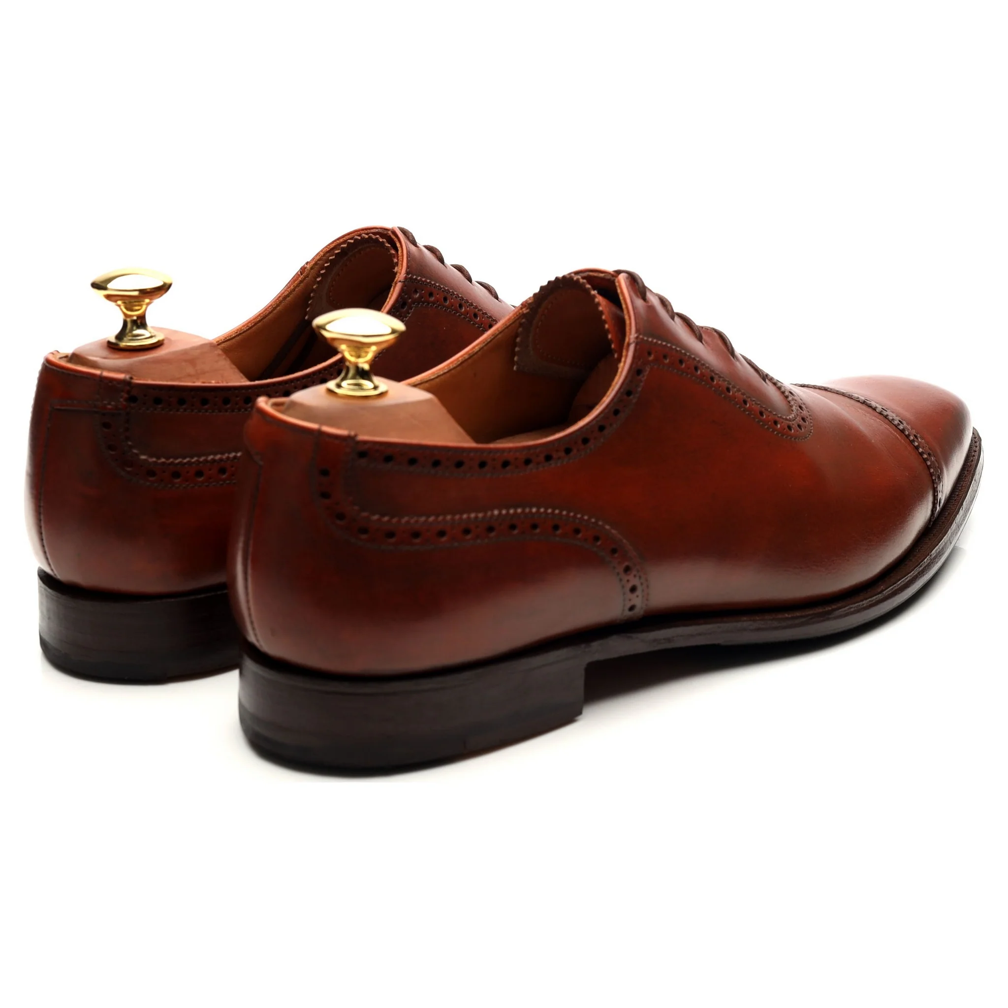 'Westbourne' Tan Brown Leather Oxford UK 9 E - Image 5