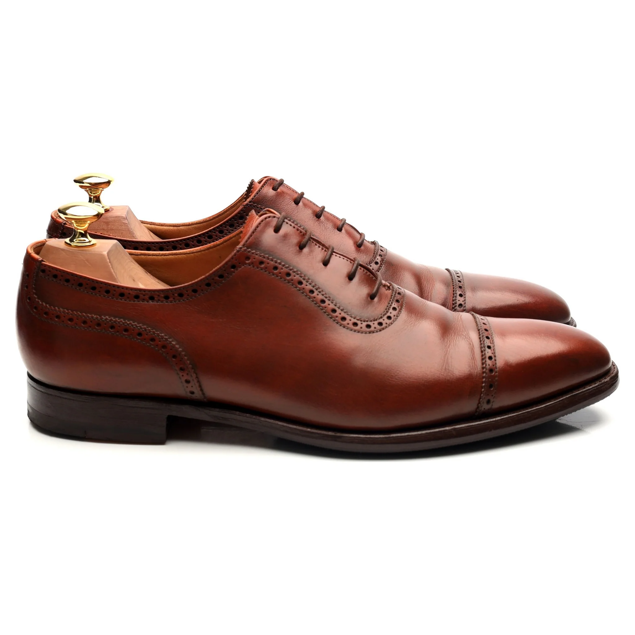 'Westbourne' Tan Brown Leather Oxford UK 9 E - Image 6