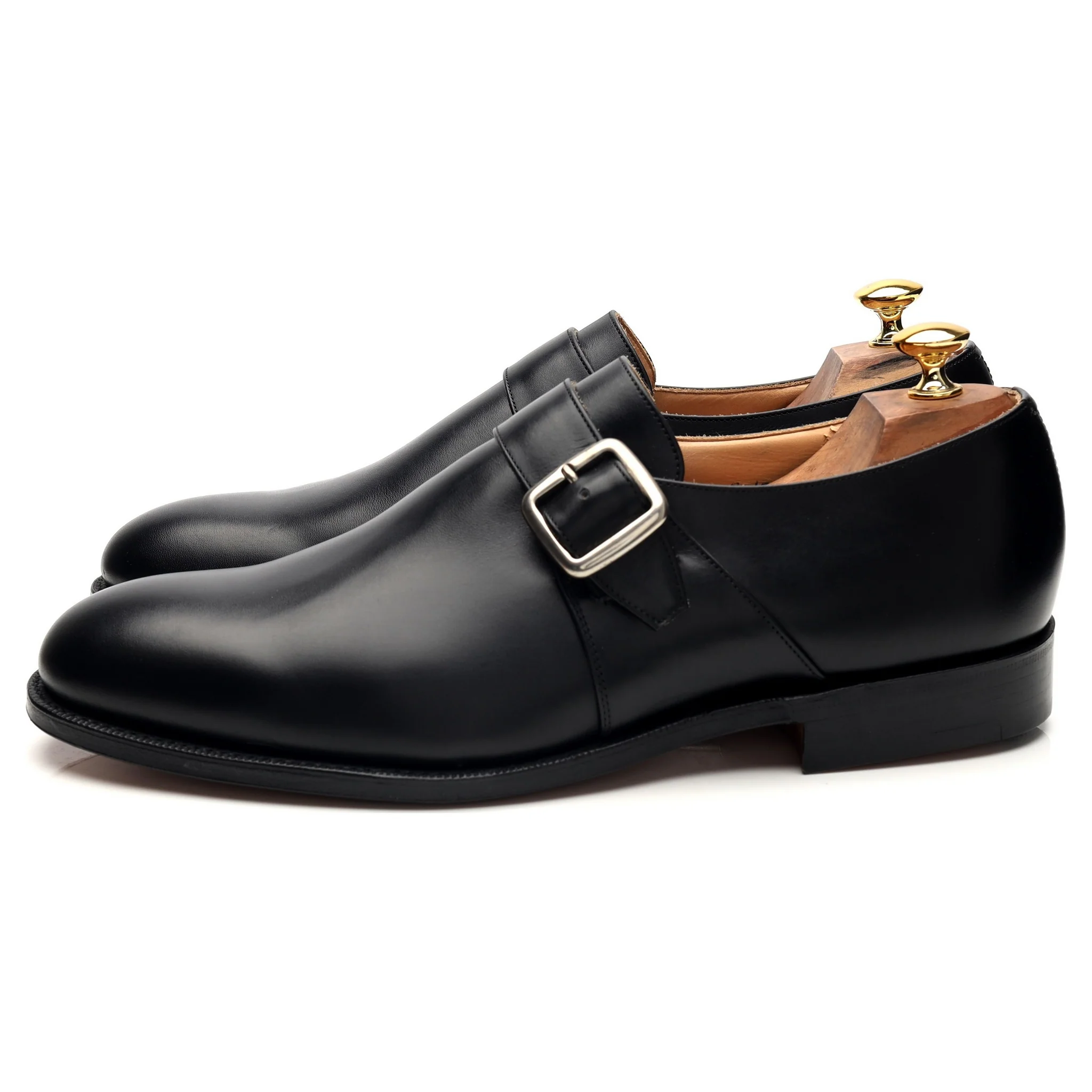 'Westbury' Black Leather Monk Strap UK 10 G - Image 3