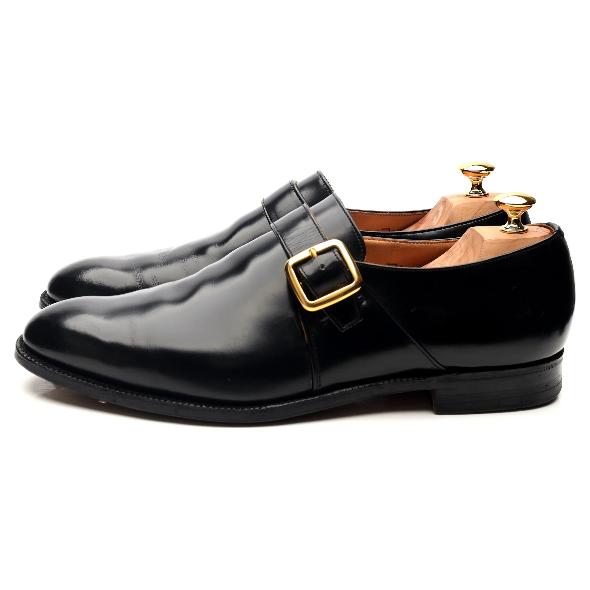 'Westbury' Black Leather Monk Strap UK 12 F - Image 2