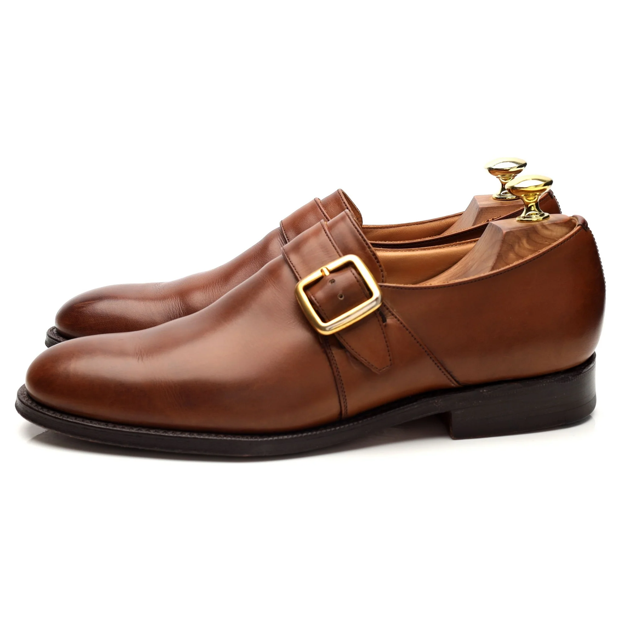 'Westbury' Brown Leather Monk Strap UK 7.5 F - Image 3