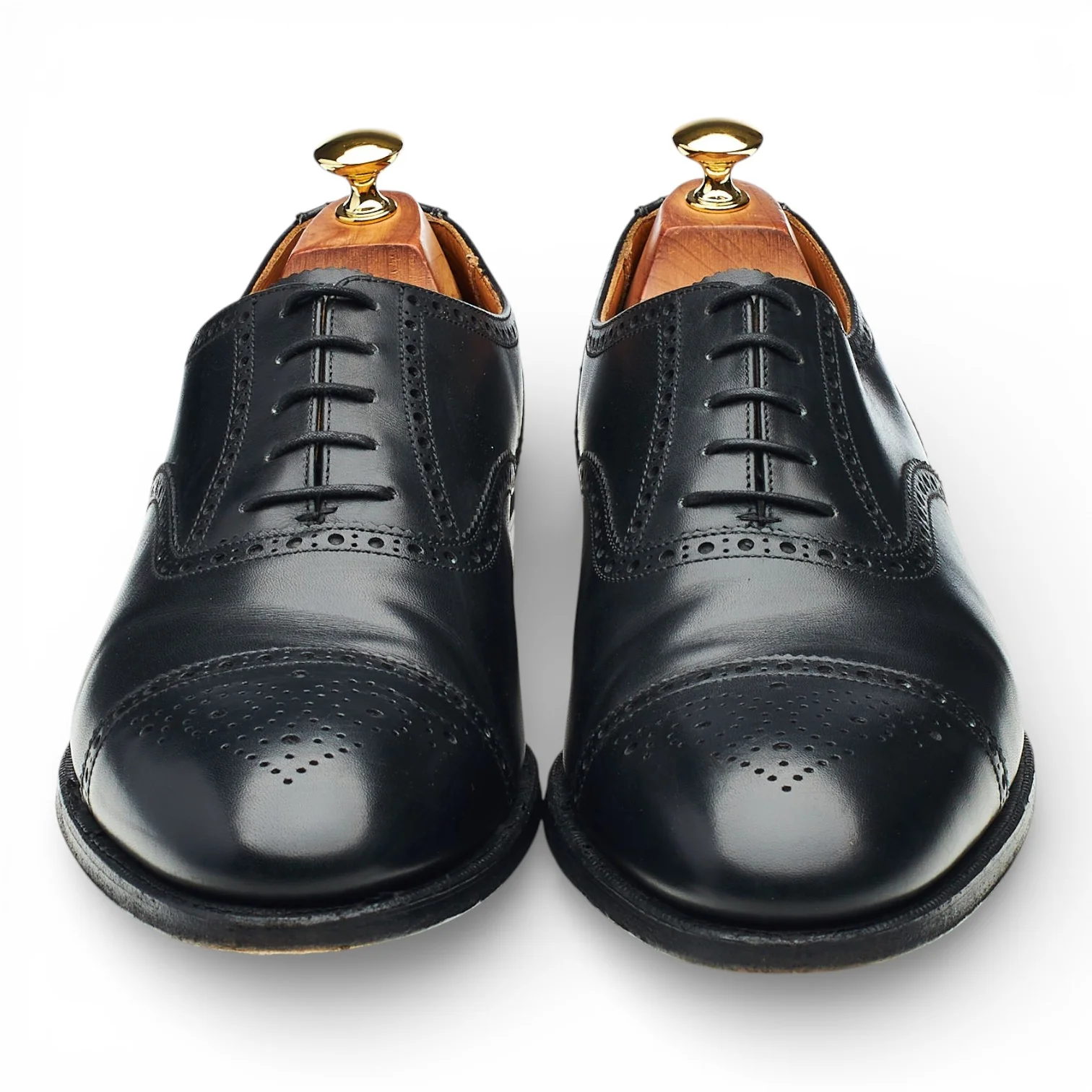 'Westfield' Black Leather Oxford Brogues UK 10.5 E - Image 2